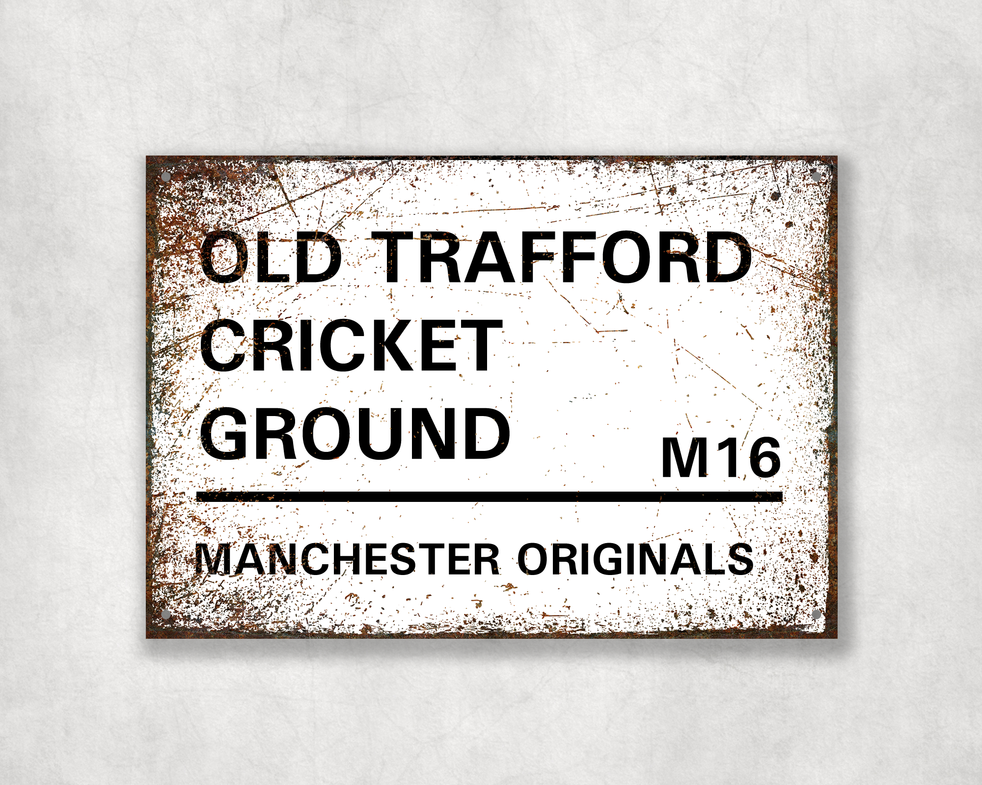 Manchester Originals Cricket Team Metal Street Sign