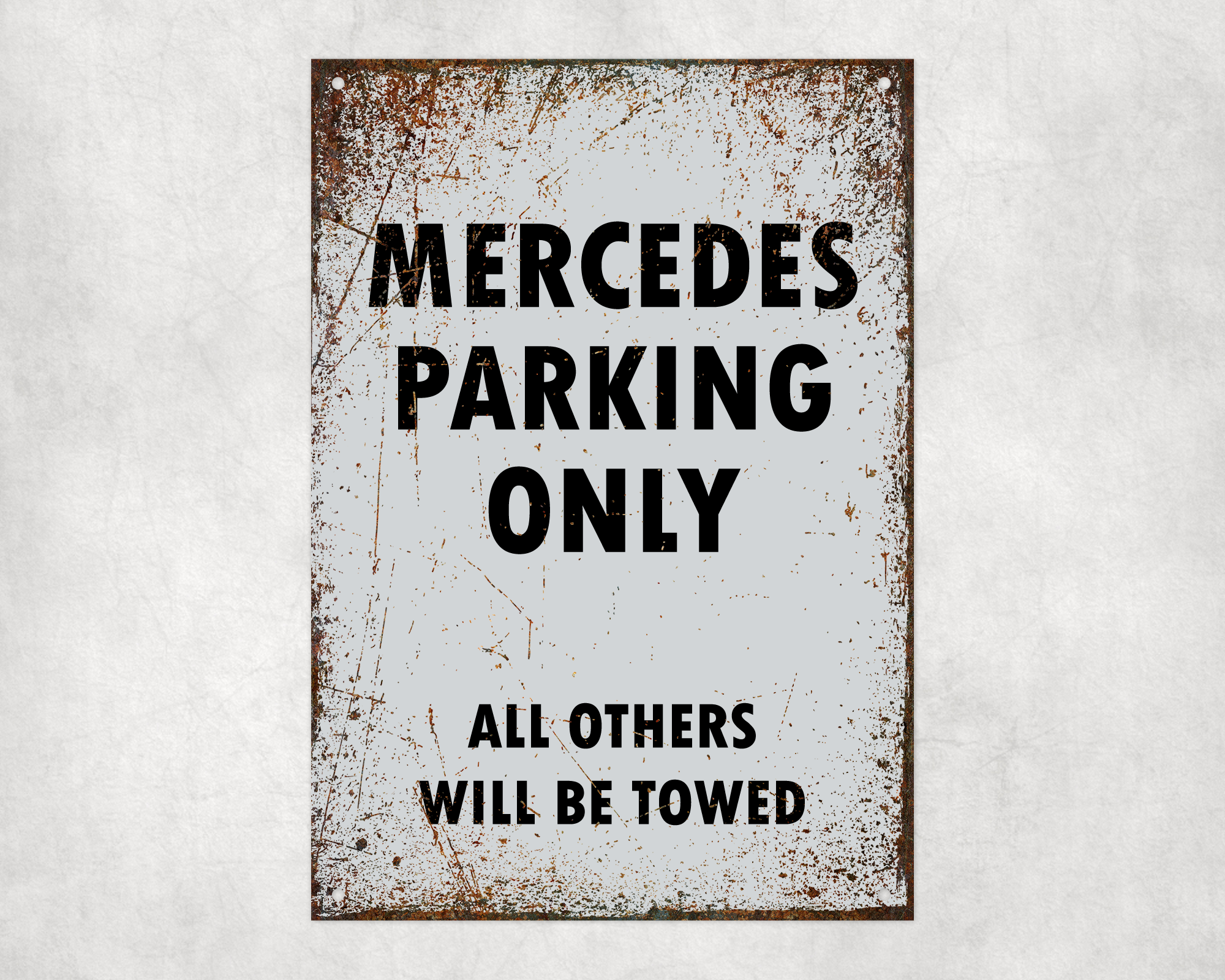 Mercedes Parking Metal Sign