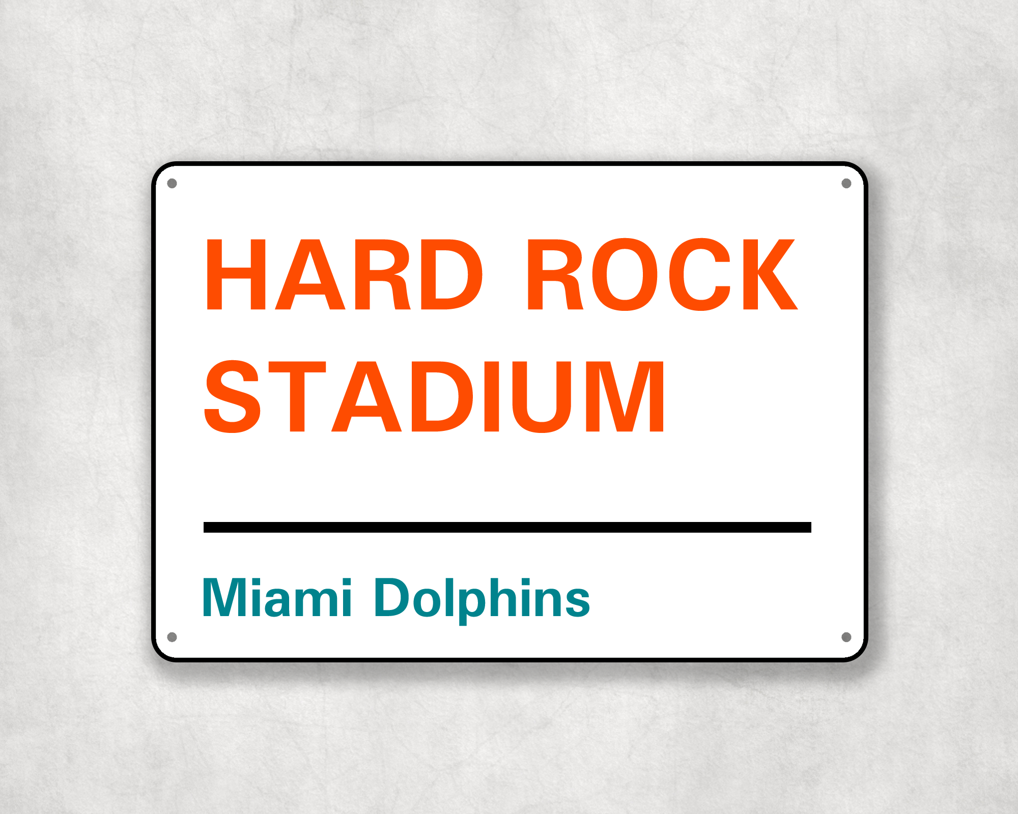 Miami Dolphins American Football Metal Street Sign