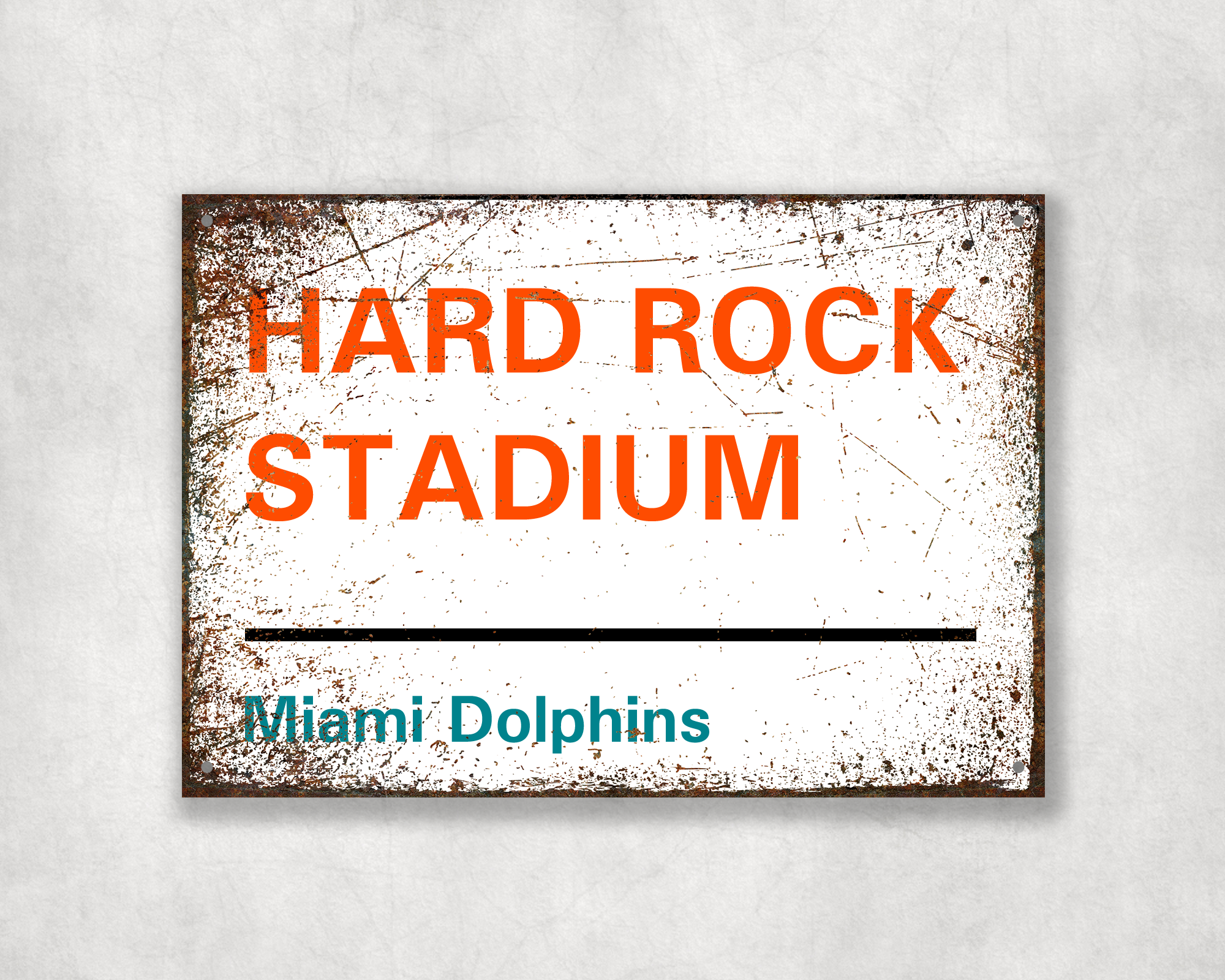 Miami Dolphins American Football Metal Street Sign