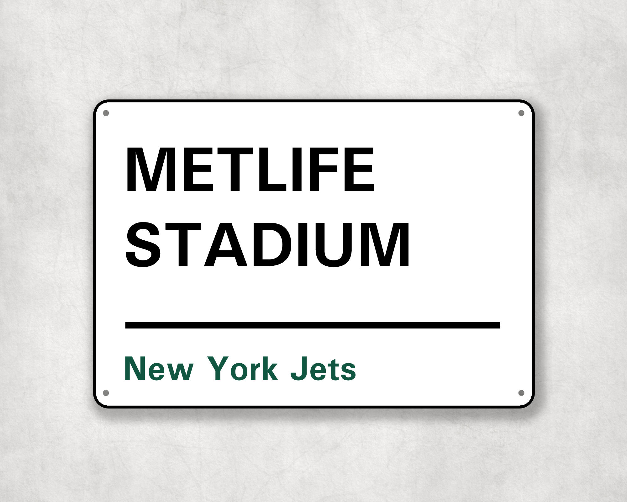 New York Jets American Football Metal Street Sign