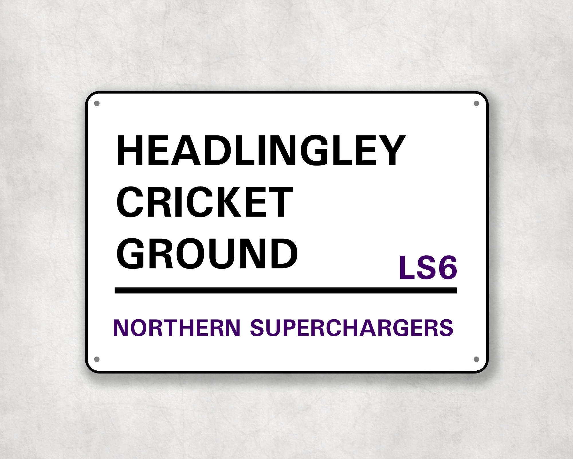 Northern Superchargers Cricket Team Metal Street Sign