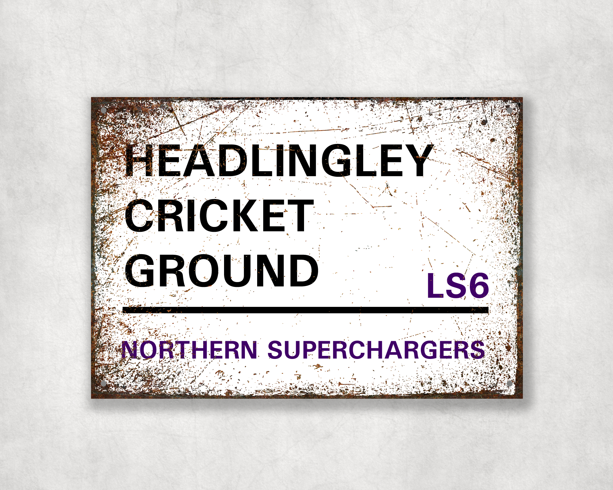 Northern Superchargers Cricket Team Metal Street Sign