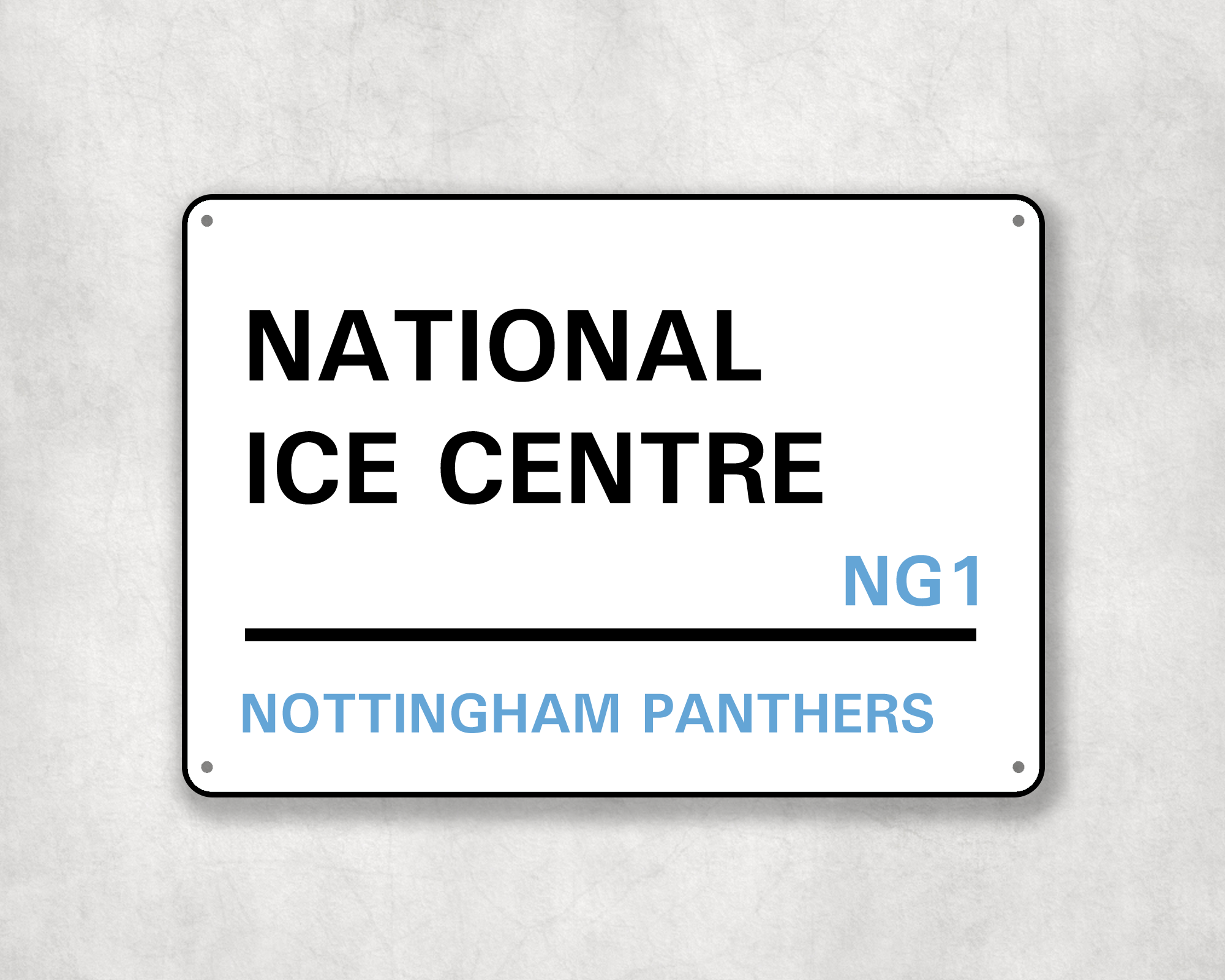 Nottingham Panthers Ice Hockey Metal Street Sign