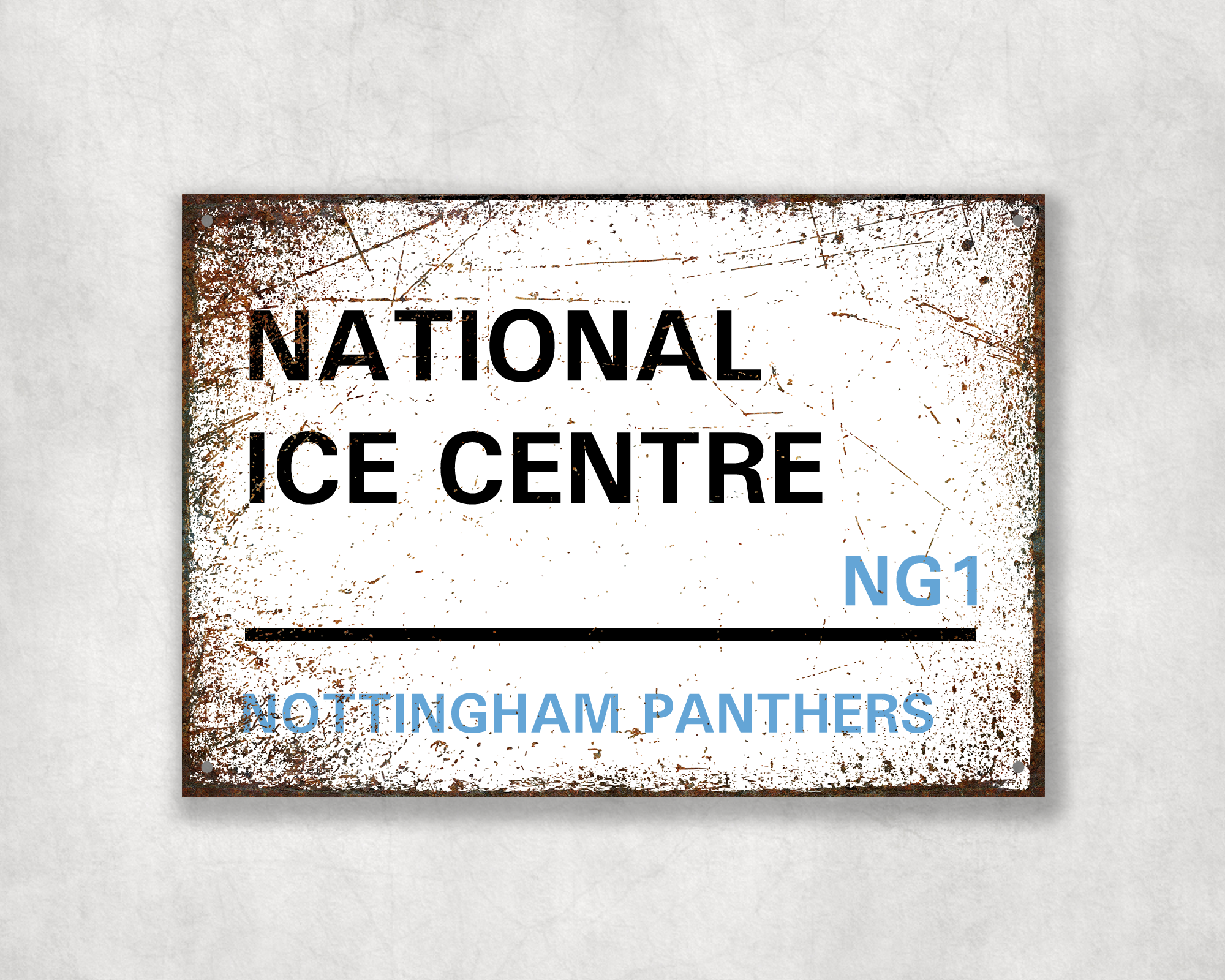 Nottingham Panthers Ice Hockey Metal Street Sign