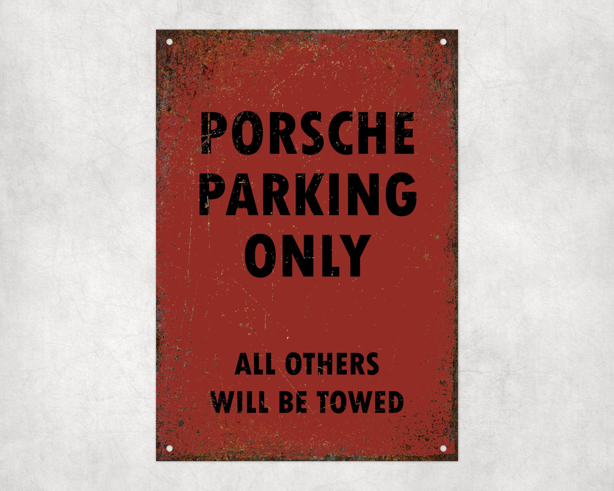 Porsche Parking Metal Sign