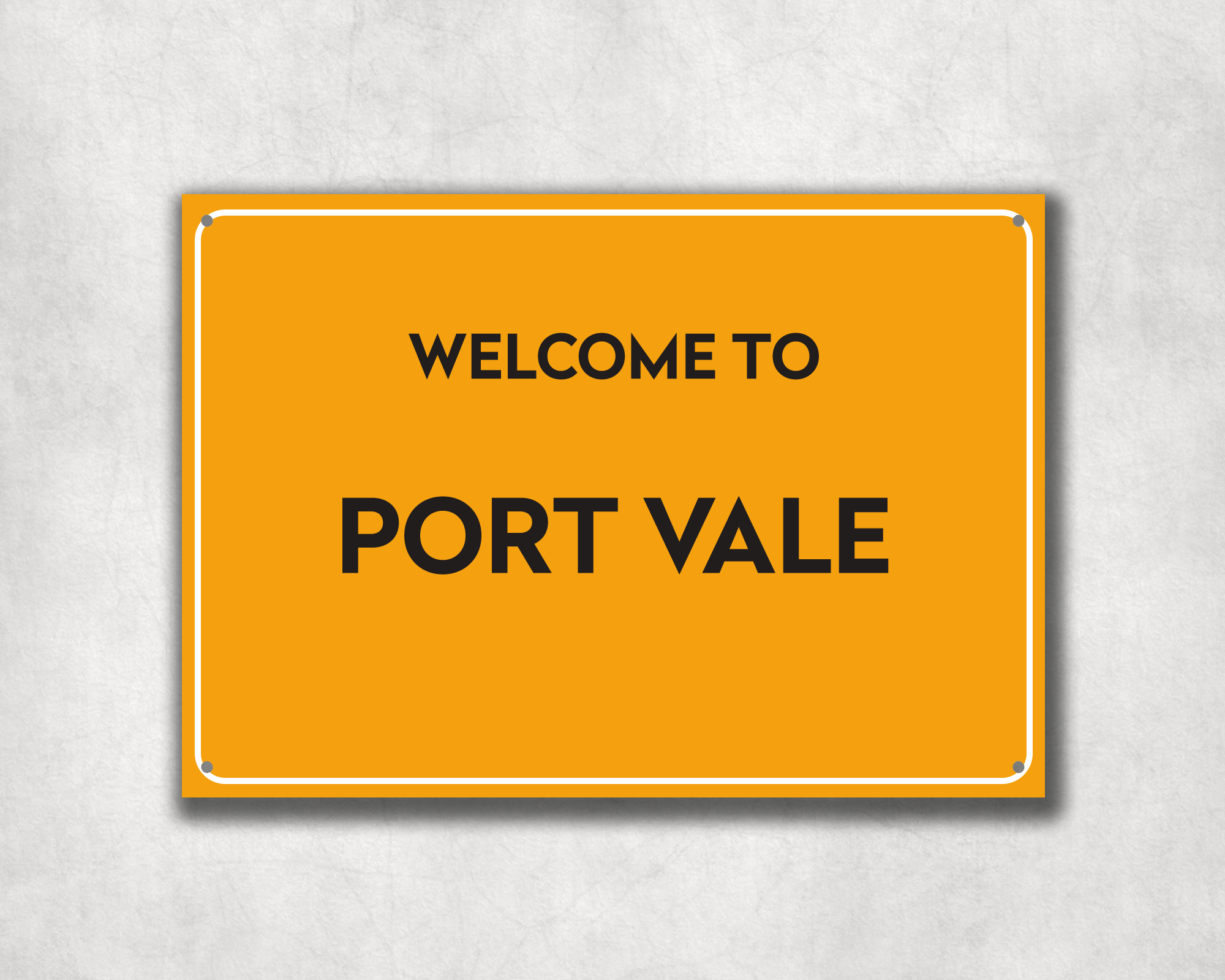 Welcome to Port Vale Metal Sign