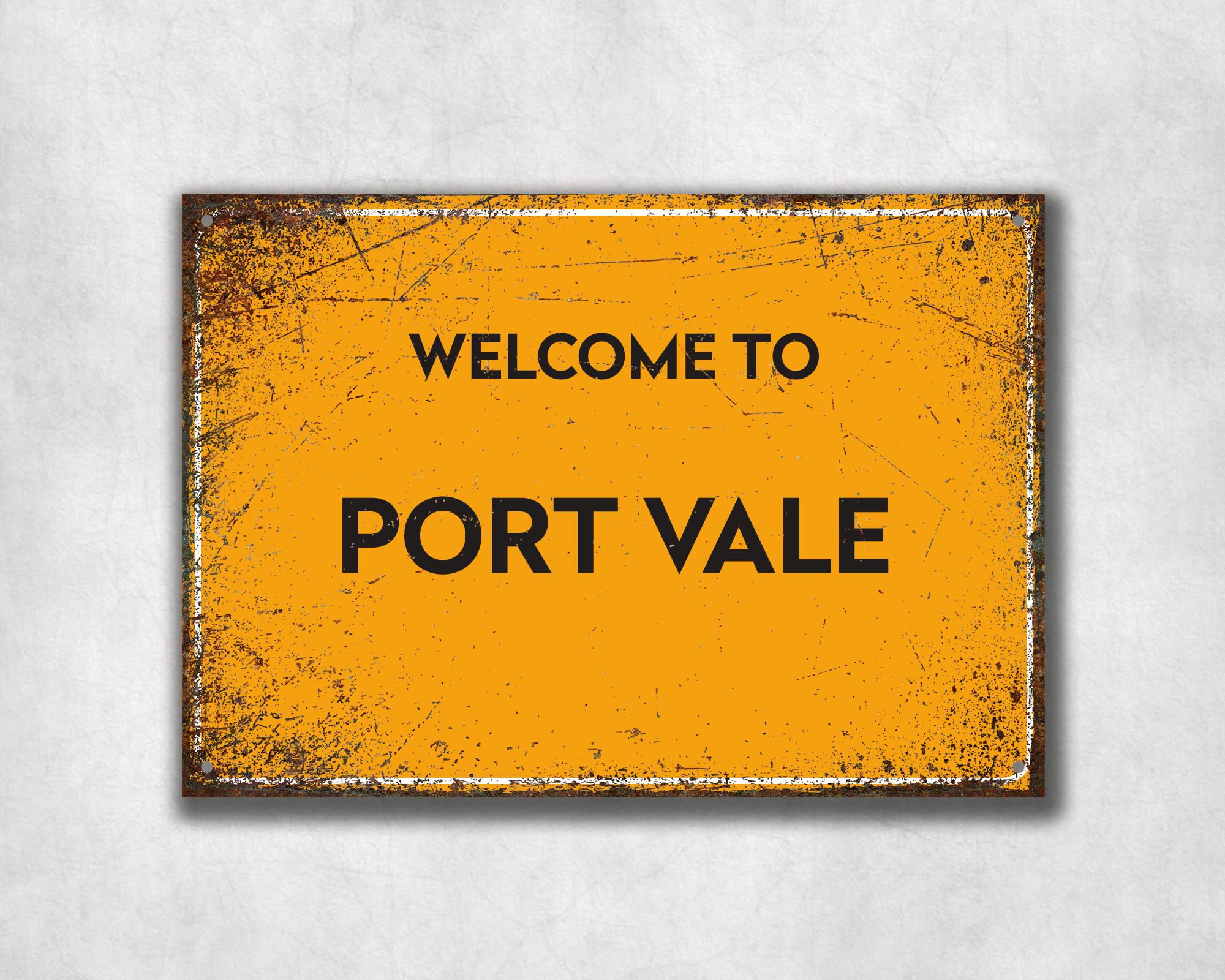 Welcome to Port Vale Metal Sign