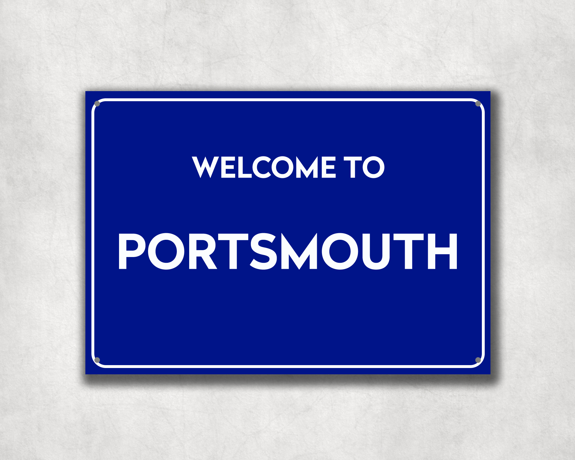 Welcome to Portsmouth Metal Sign