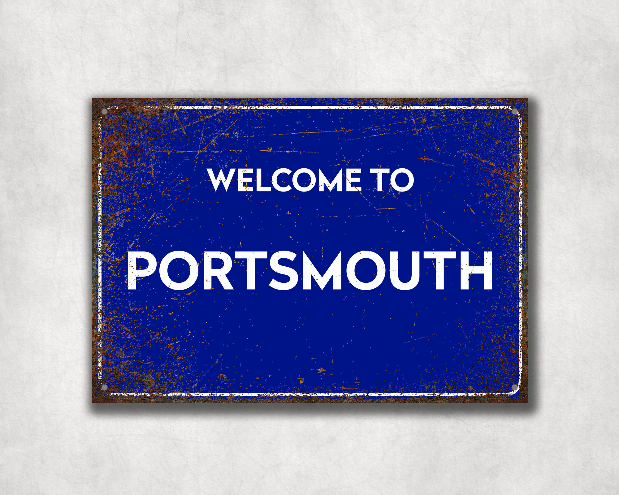 Welcome to Portsmouth Metal Sign