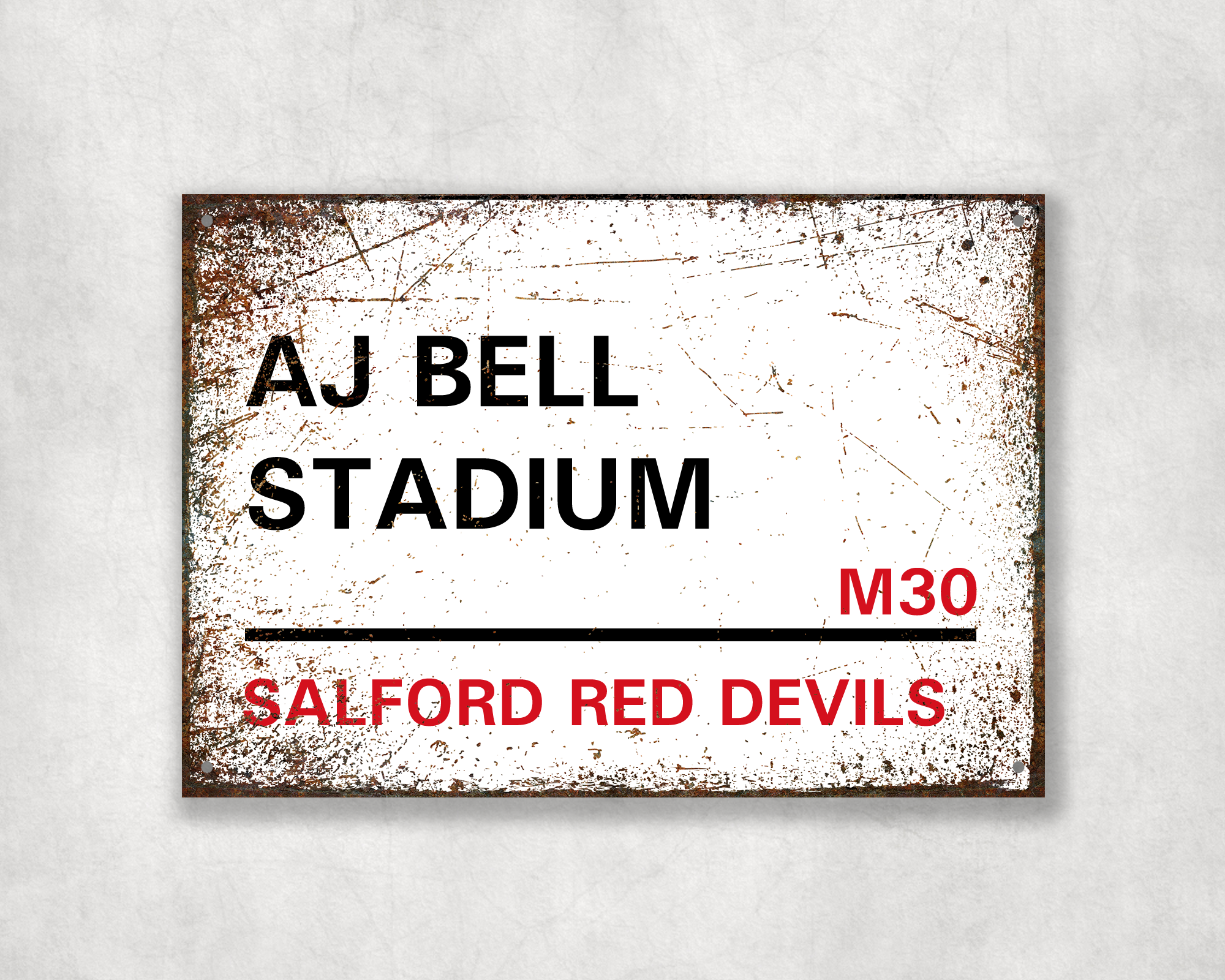 Salford Red Devils Rugby Metal Street Sign