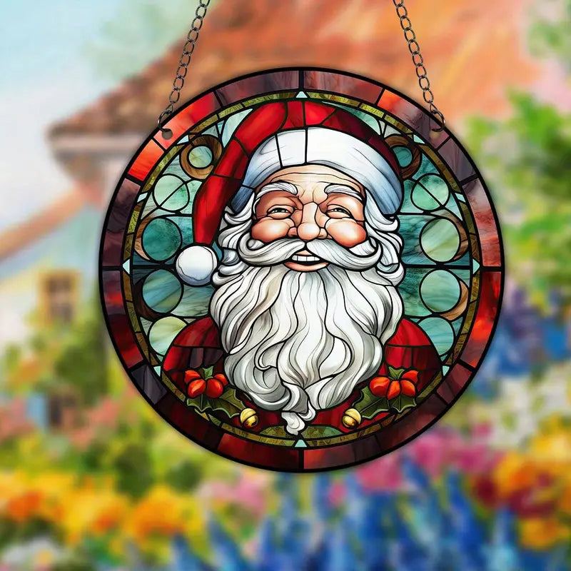 Father Christmas Suncatcher Acrylic Hanging Ornament