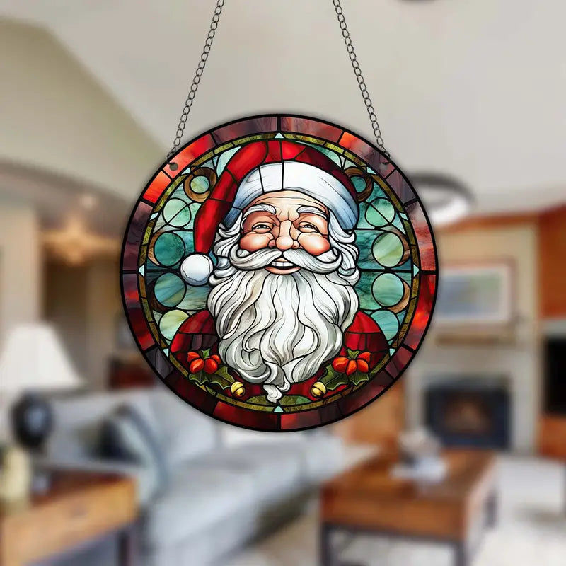 Father Christmas Suncatcher Acrylic Hanging Ornament