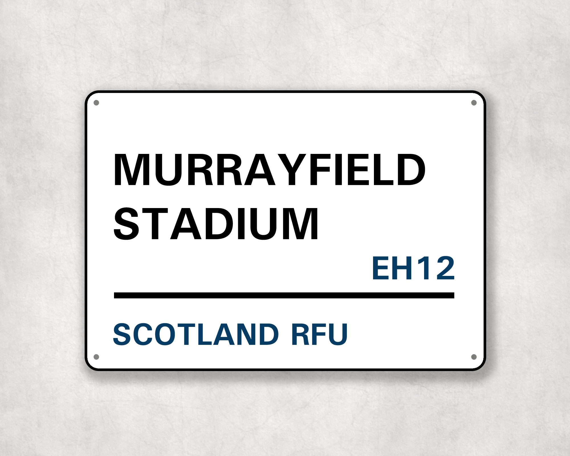 Scotland Rugby Metal Street Sign