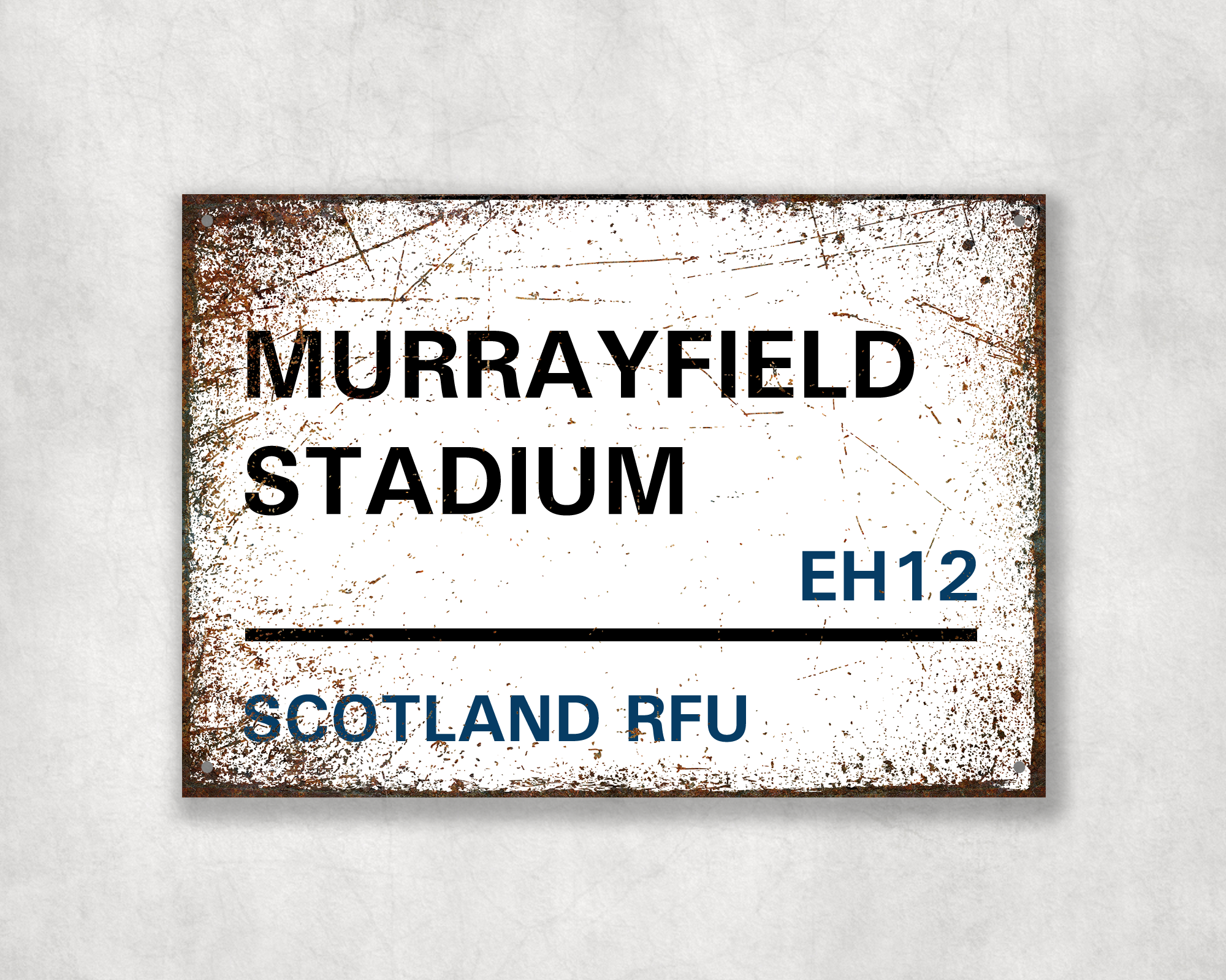 Scotland Rugby Metal Street Sign