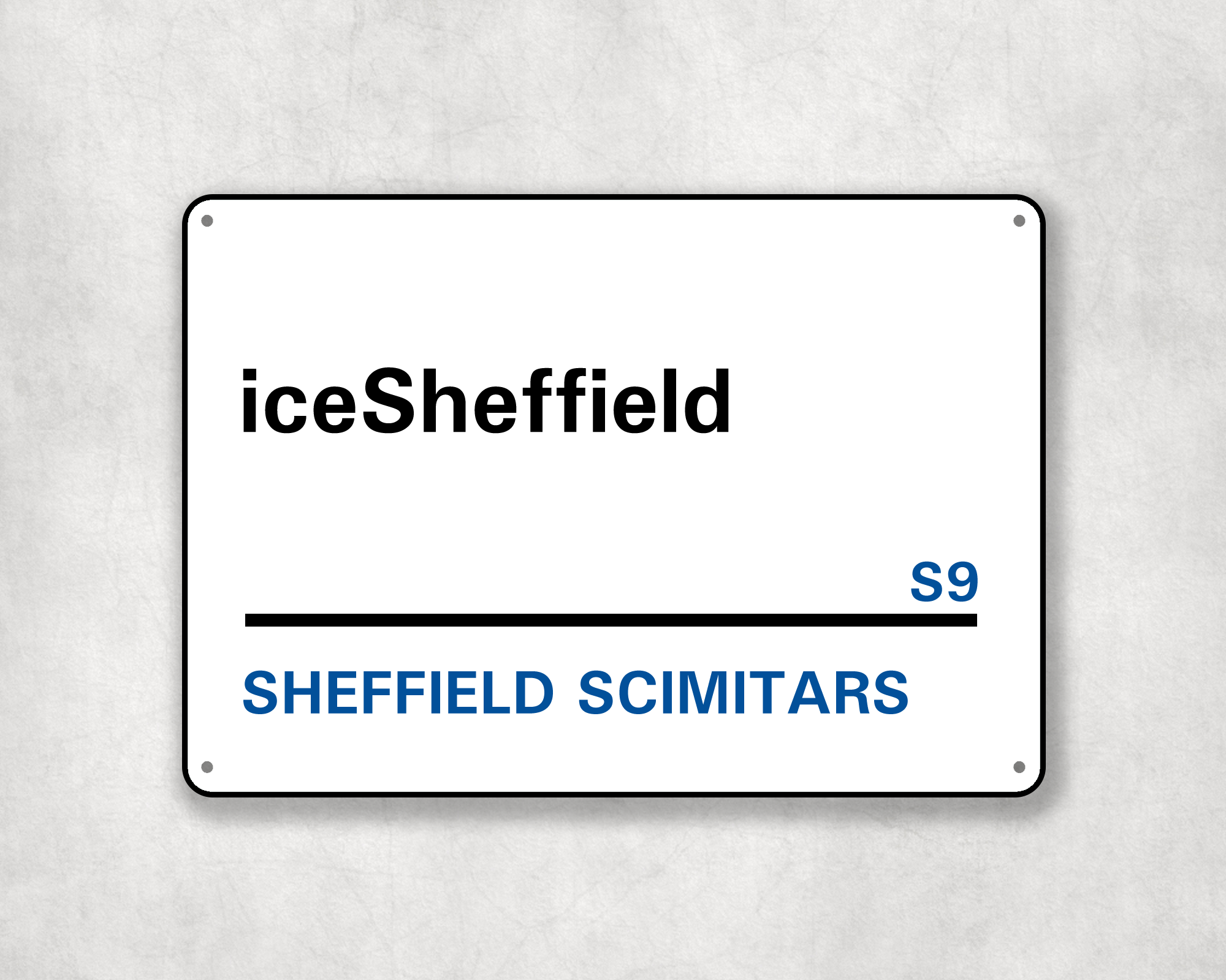 Sheffield Scimitars Ice Hockey Metal Street Sign