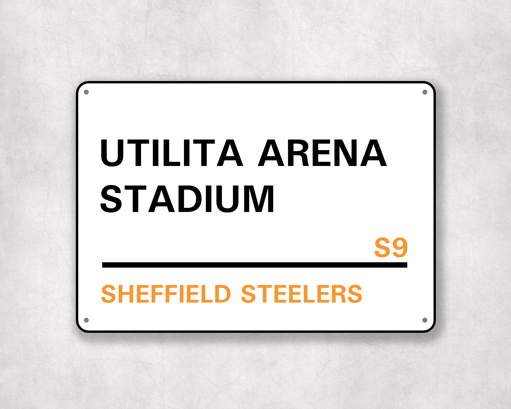 Sheffield Steelers Ice Hockey Metal Street Sign