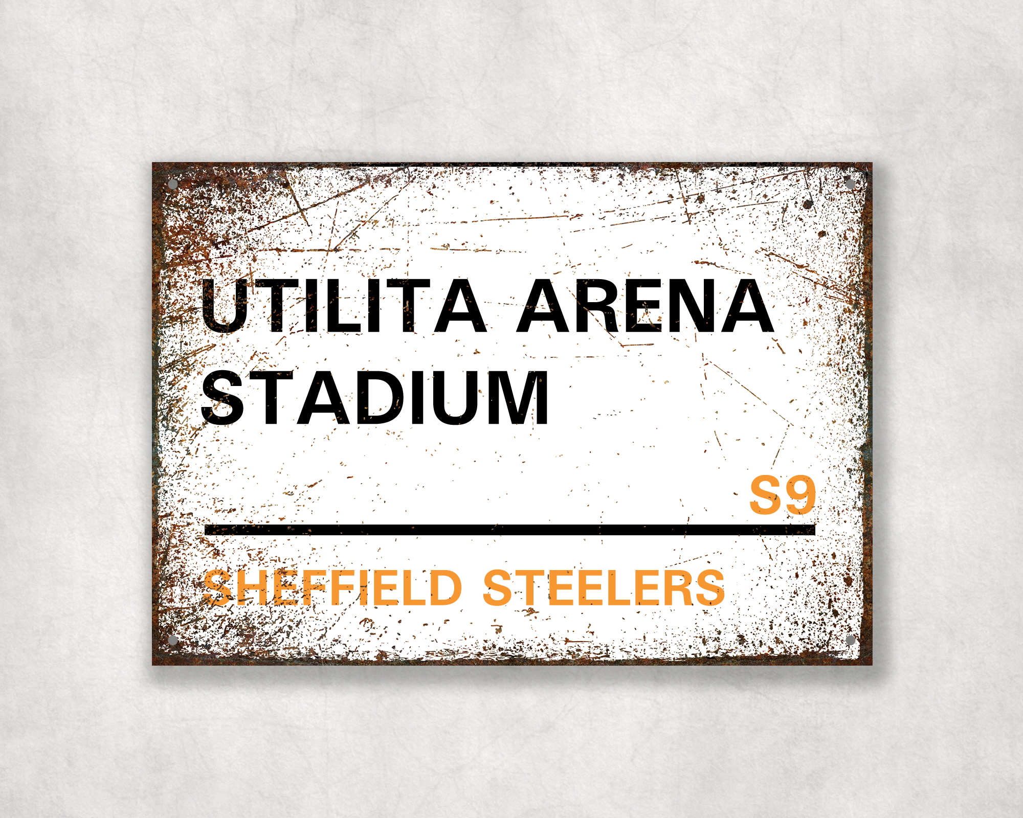 Sheffield Steelers Ice Hockey Metal Street Sign