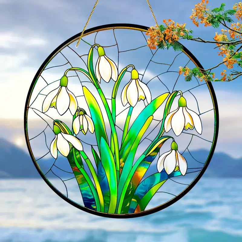 Snowdrop Suncatcher Acrylic Hanging Ornament