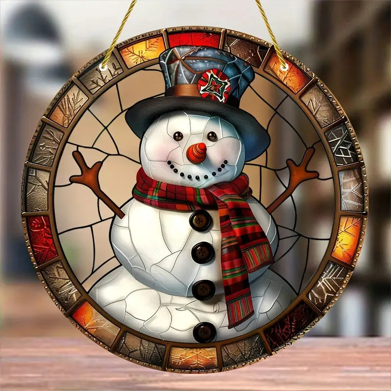 Snowman Suncatcher Acrylic Hanging Ornament