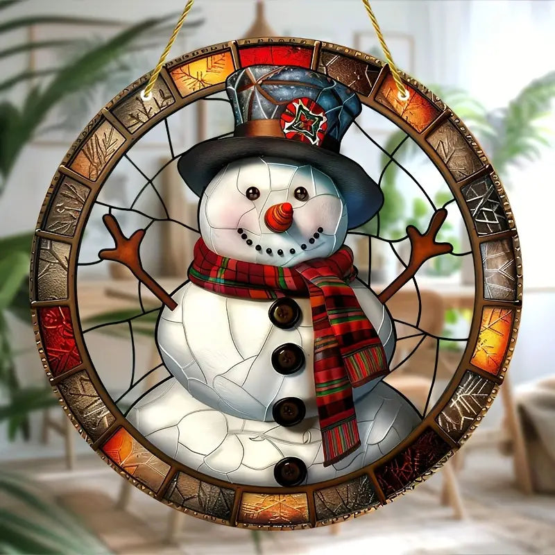 Snowman Suncatcher Acrylic Hanging Ornament