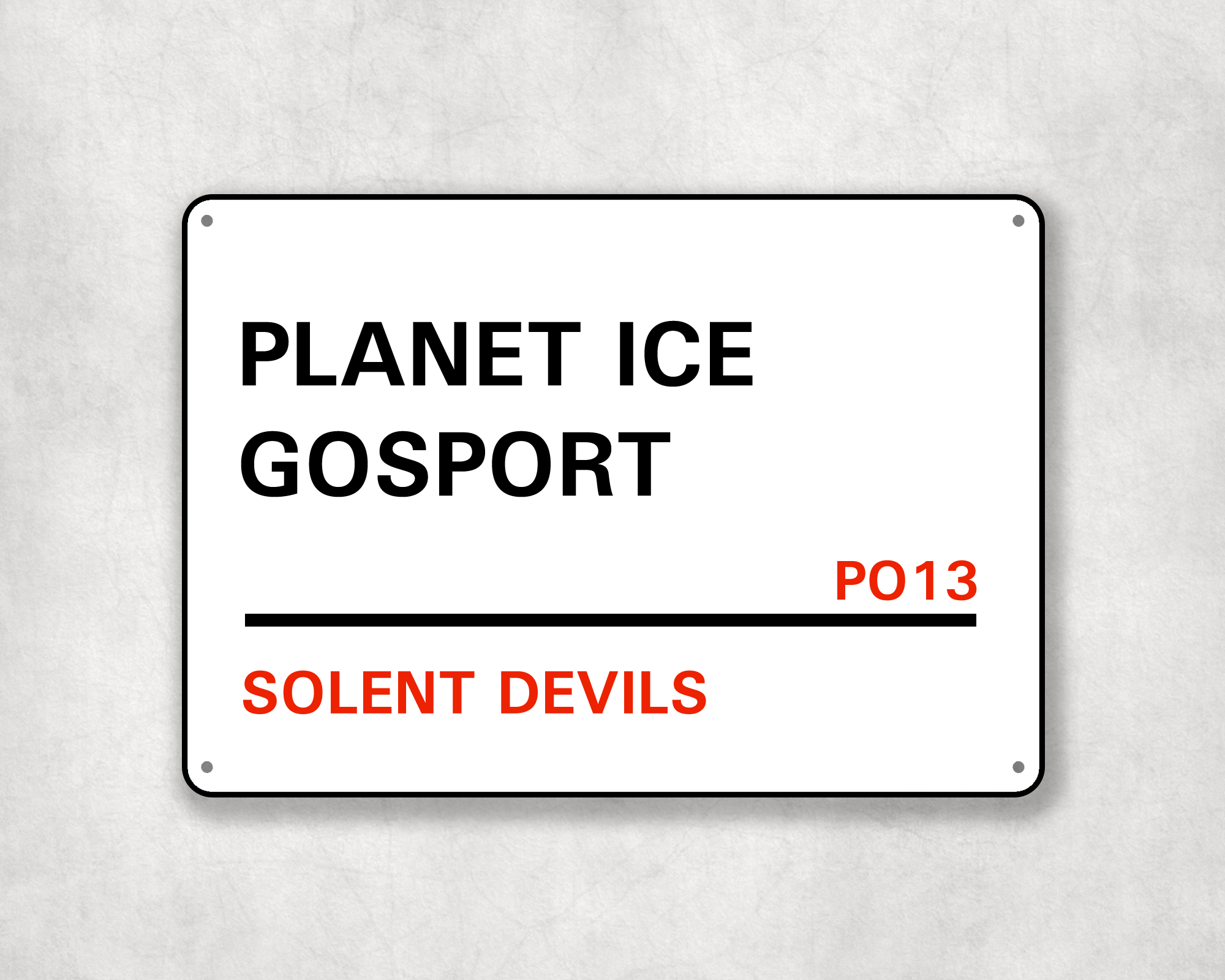 Solent Devils Ice Hockey Metal Street Sign