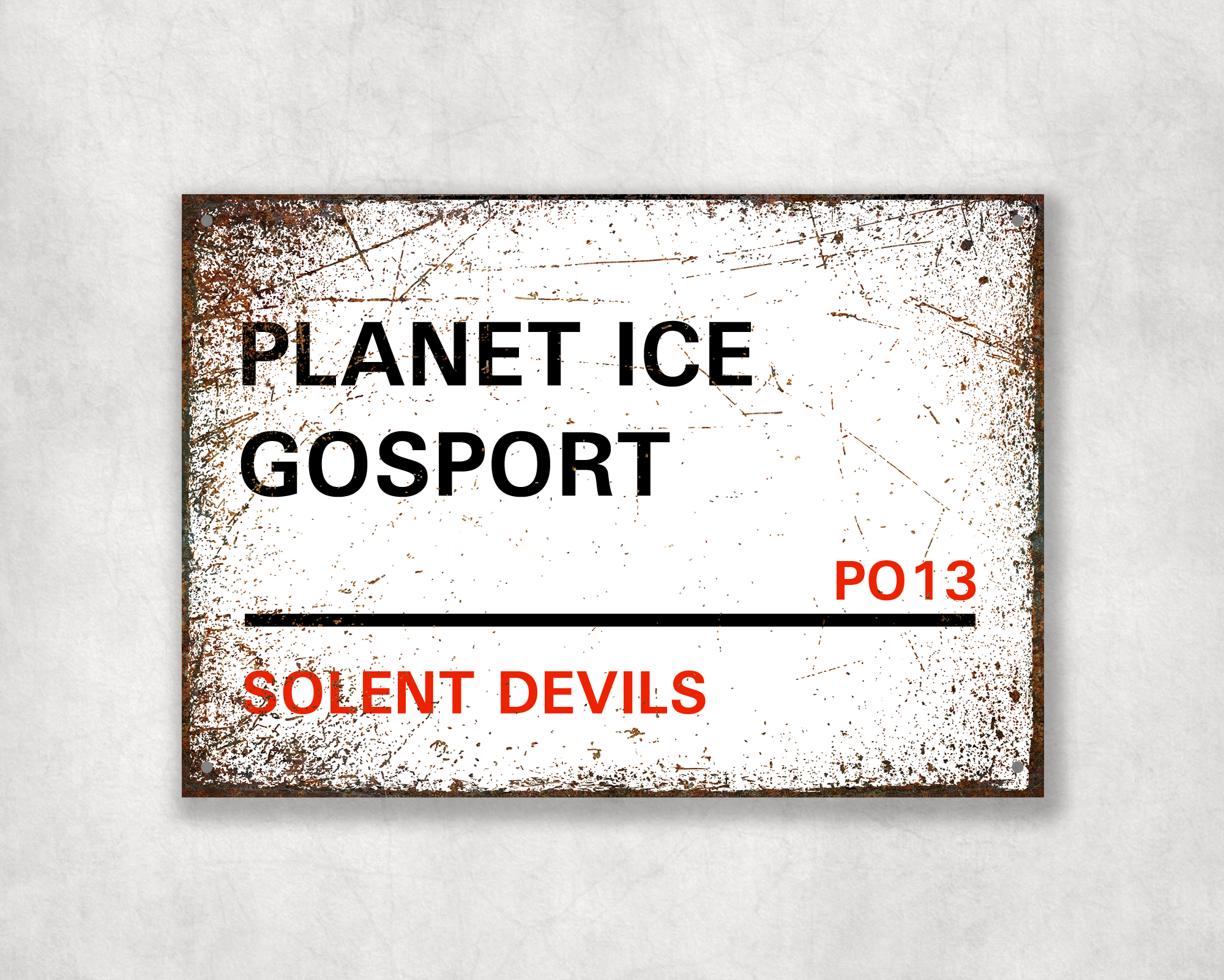 Solent Devils Ice Hockey Metal Street Sign