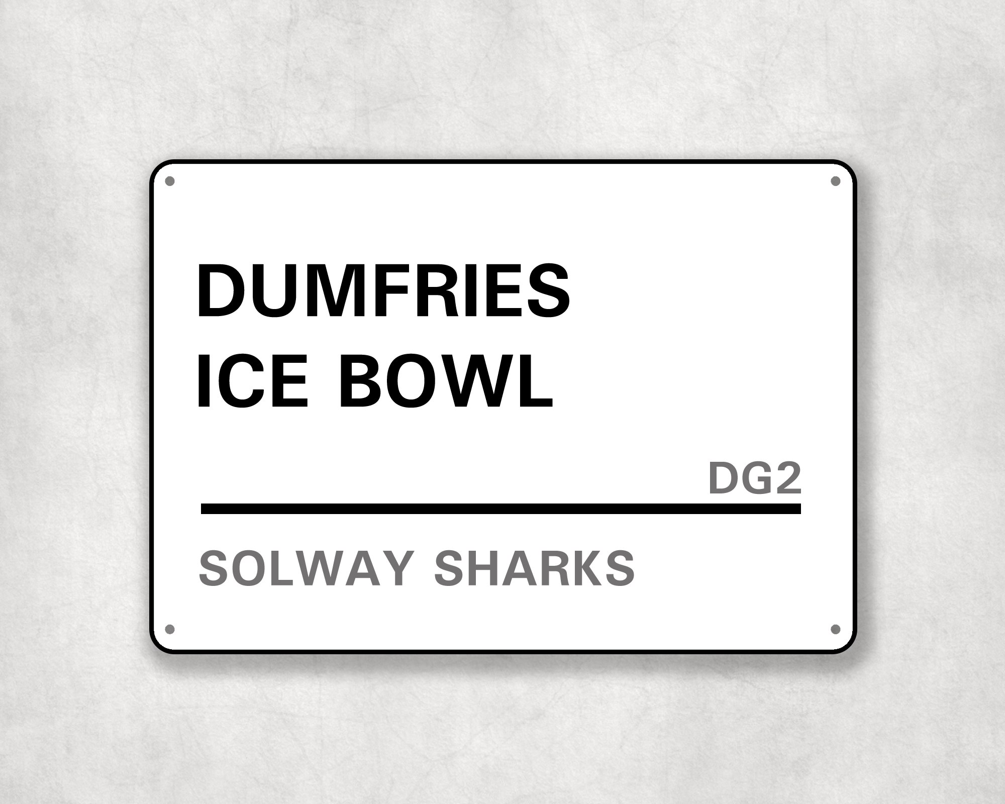 Solway Sharks Ice Hockey Metal Street Sign