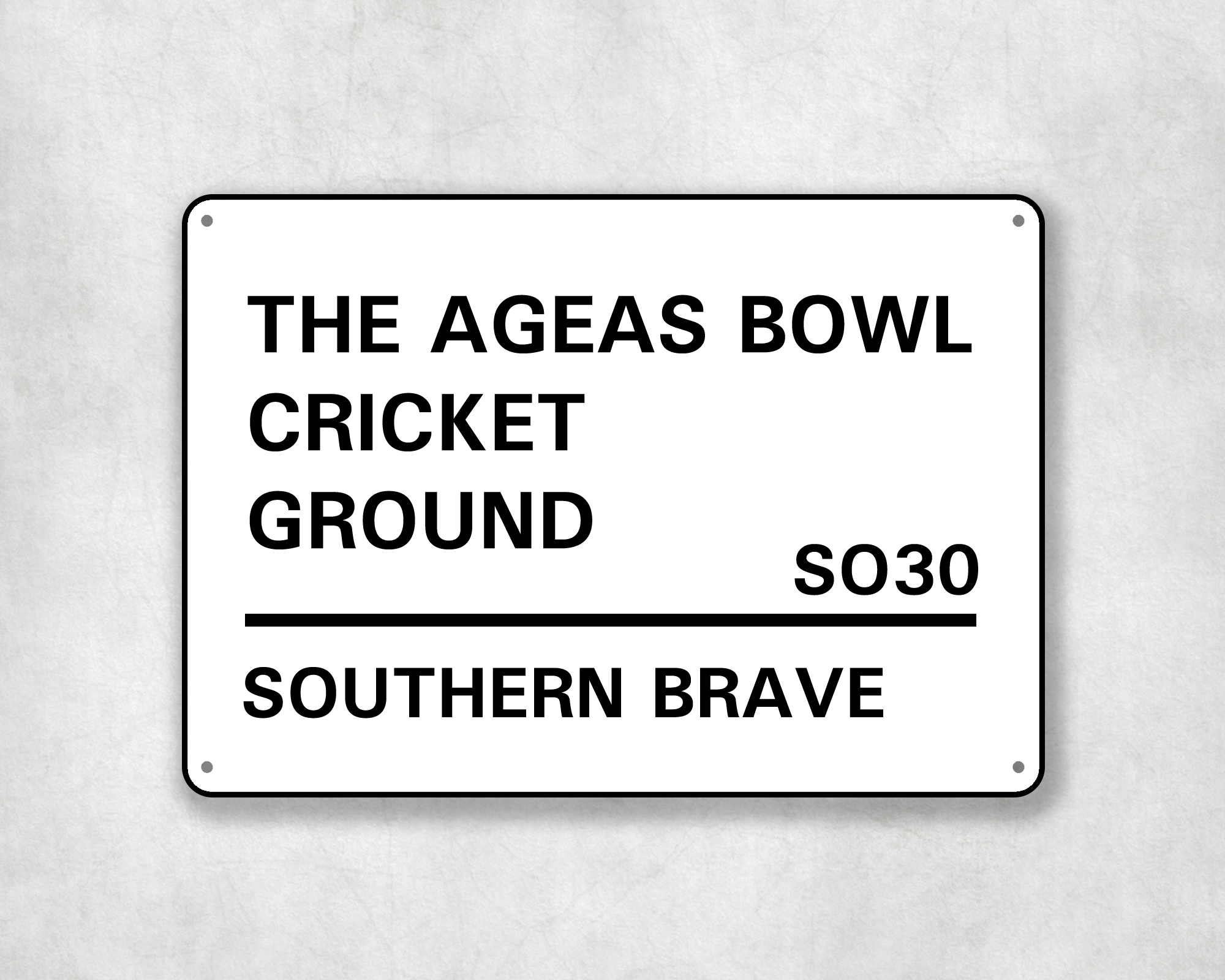 Southern Brave Cricket Team Metal Street Sign