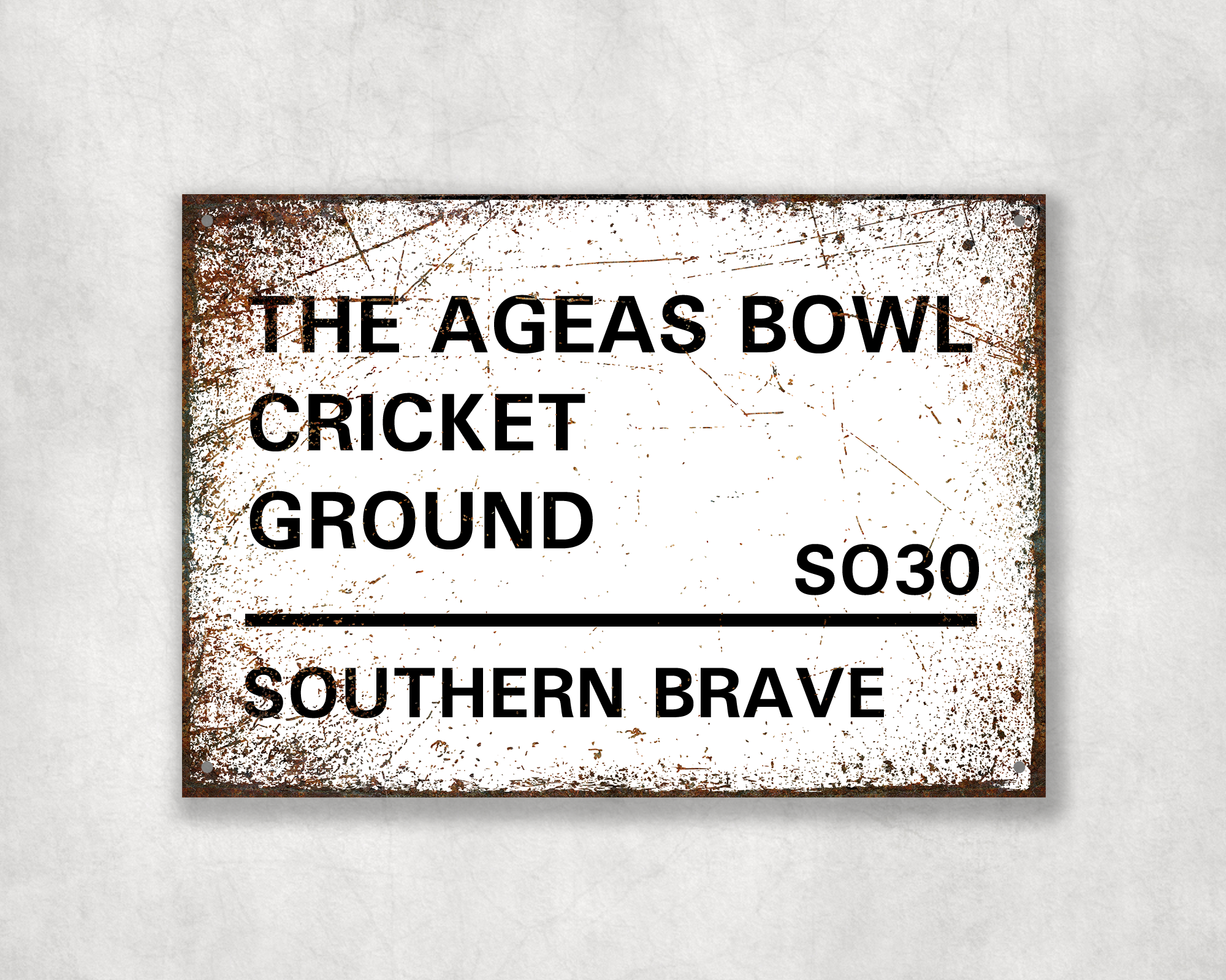 Southern Brave Cricket Team Metal Street Sign