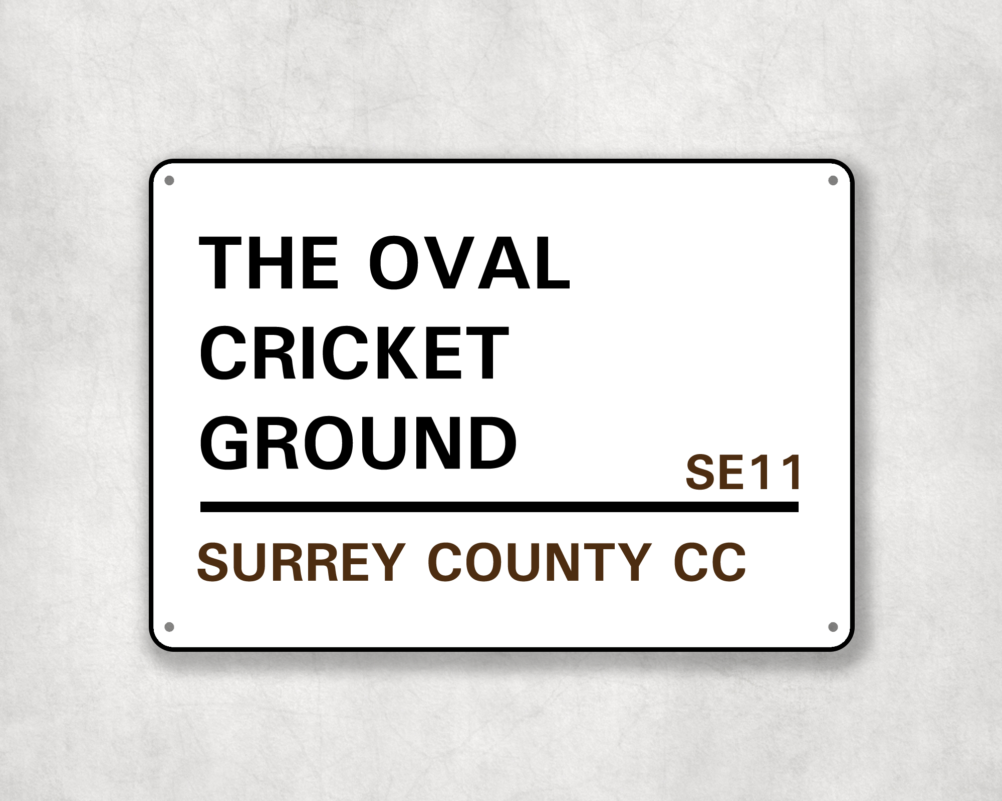 Surrey County Cricket Club Metal Street Sign