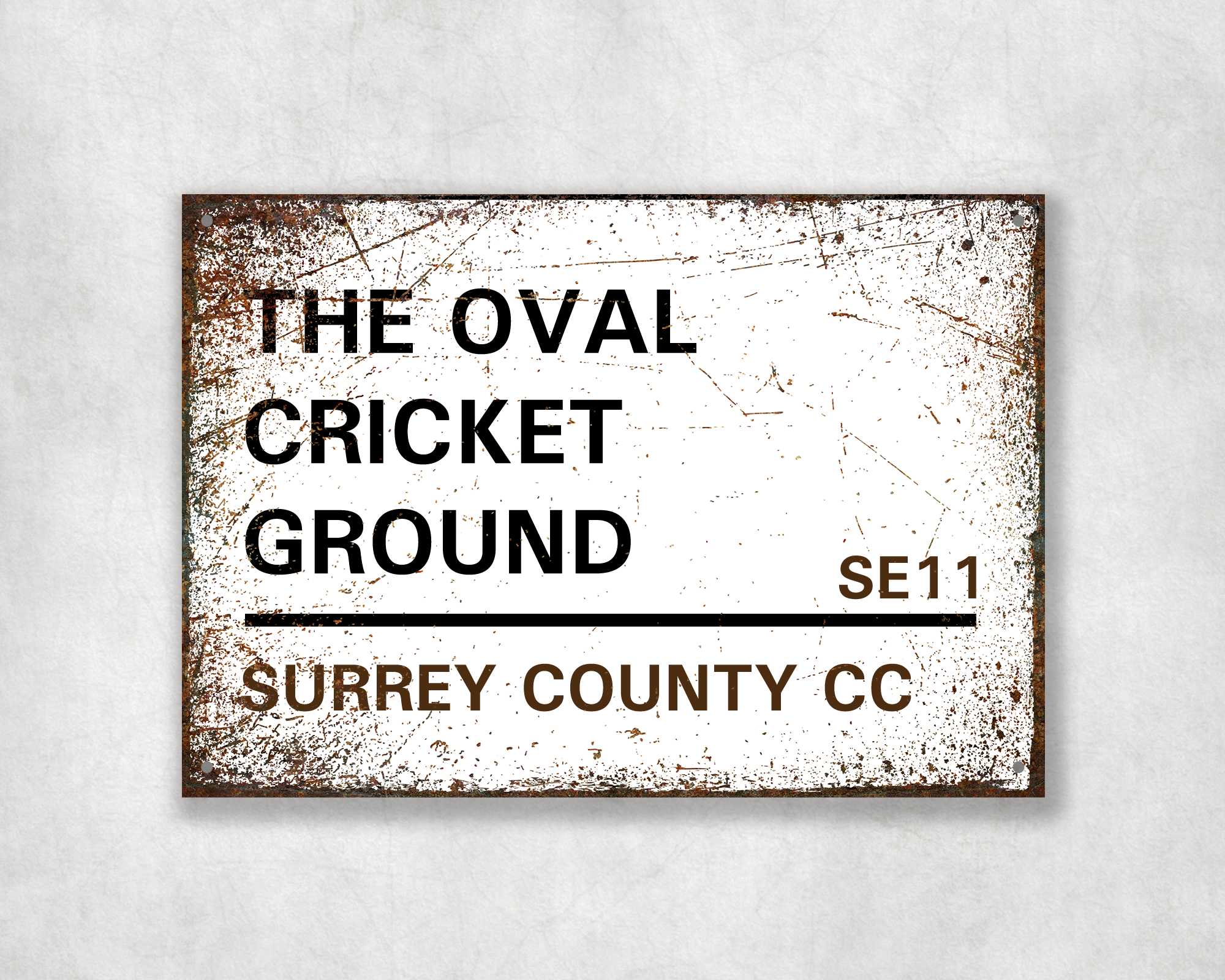 Surrey County Cricket Club Metal Street Sign