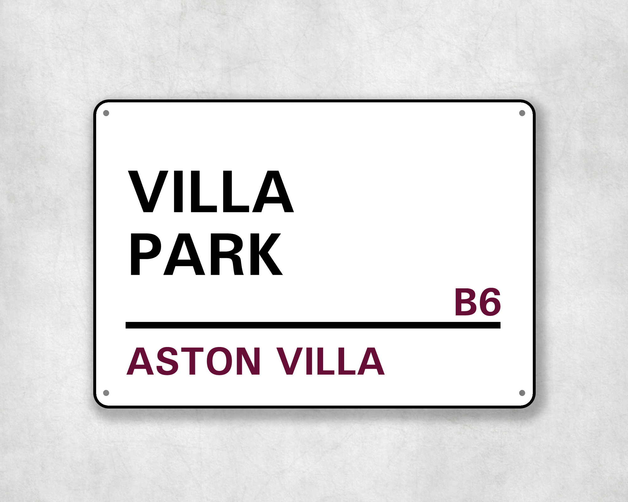 Aston Villa Street Sign