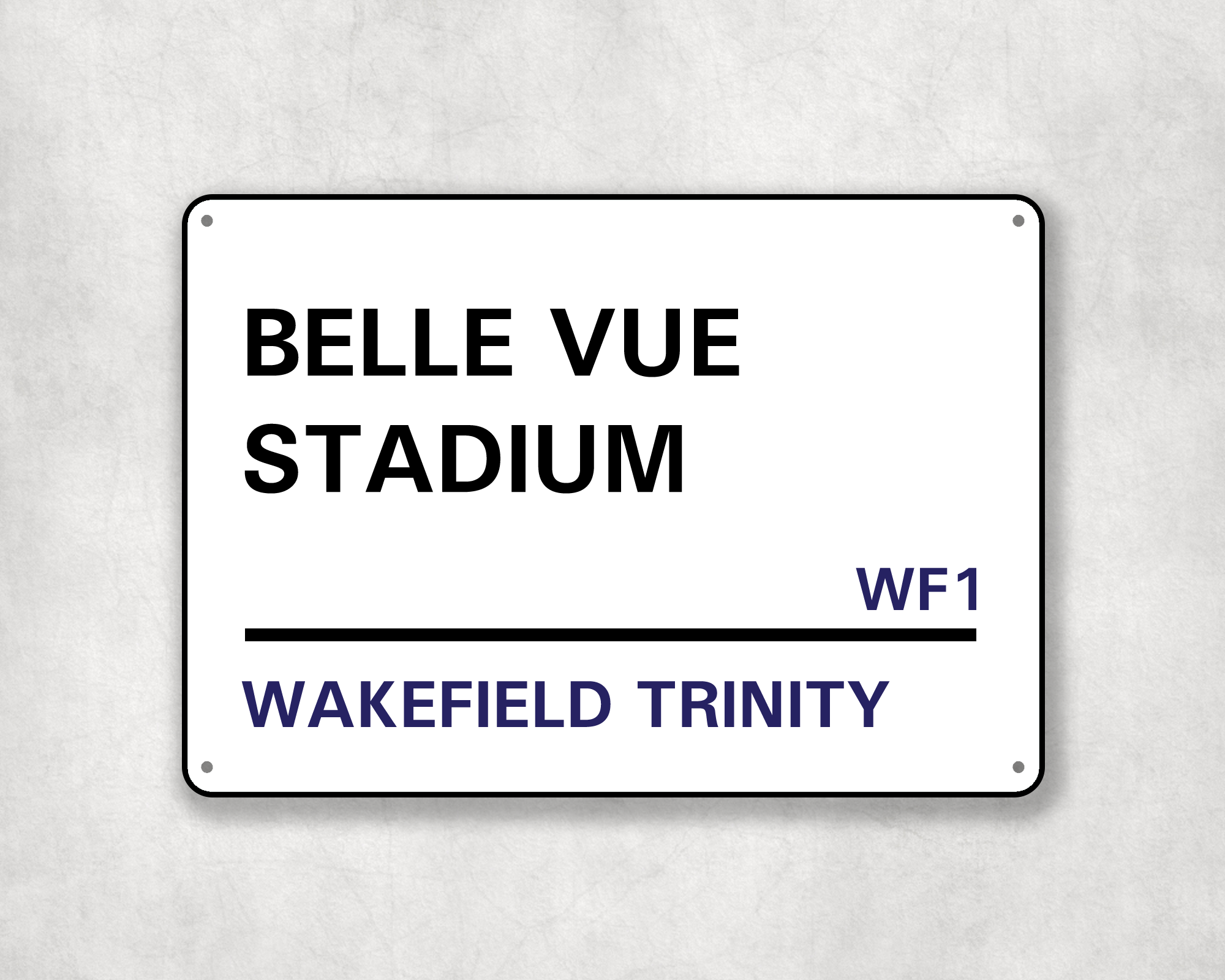 Wakefield Trinity Rugby Metal Street Sign