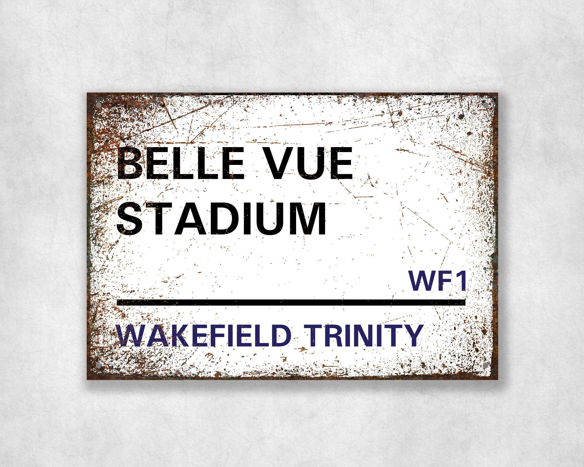 Wakefield Trinity Rugby Metal Street Sign