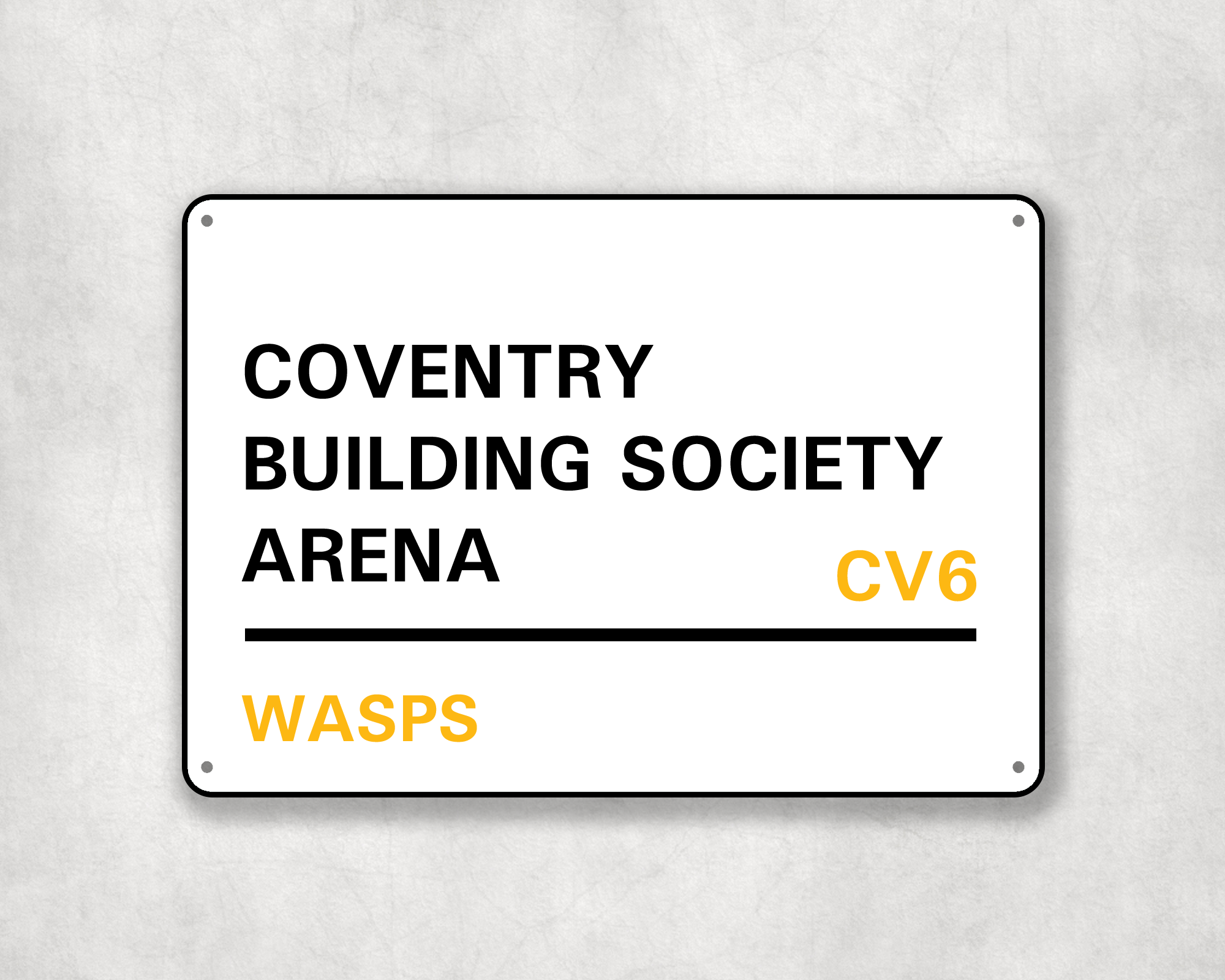 Wasps Rugby Metal Street Sign