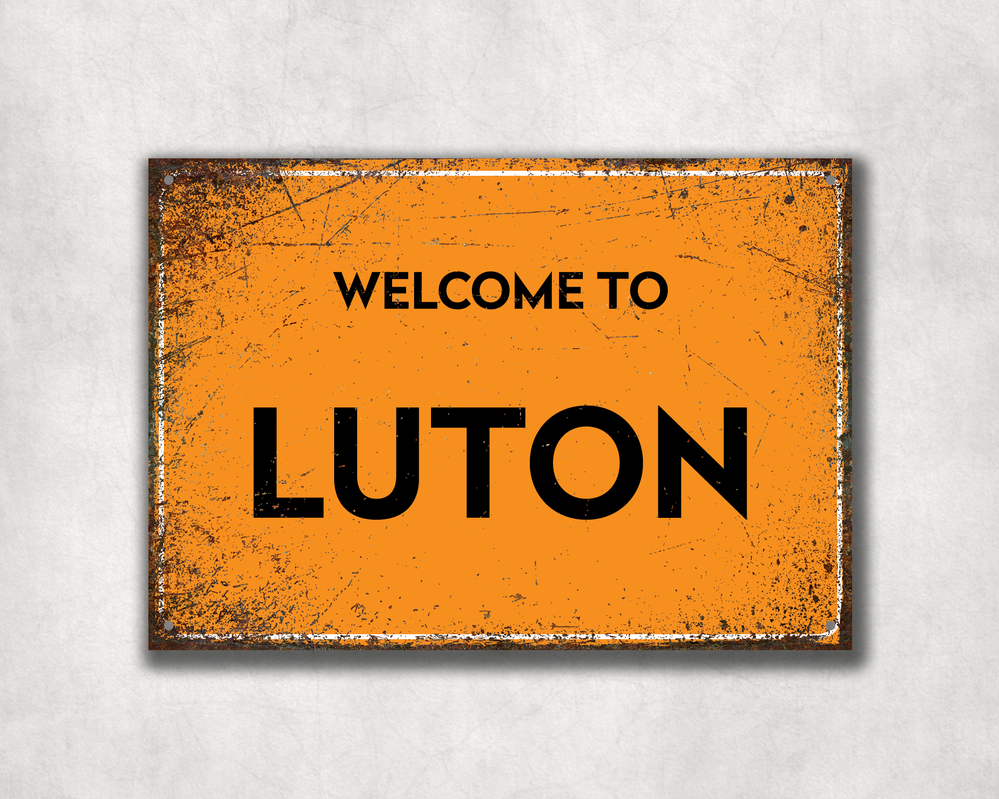 Welcome to Luton Town Metal Sign