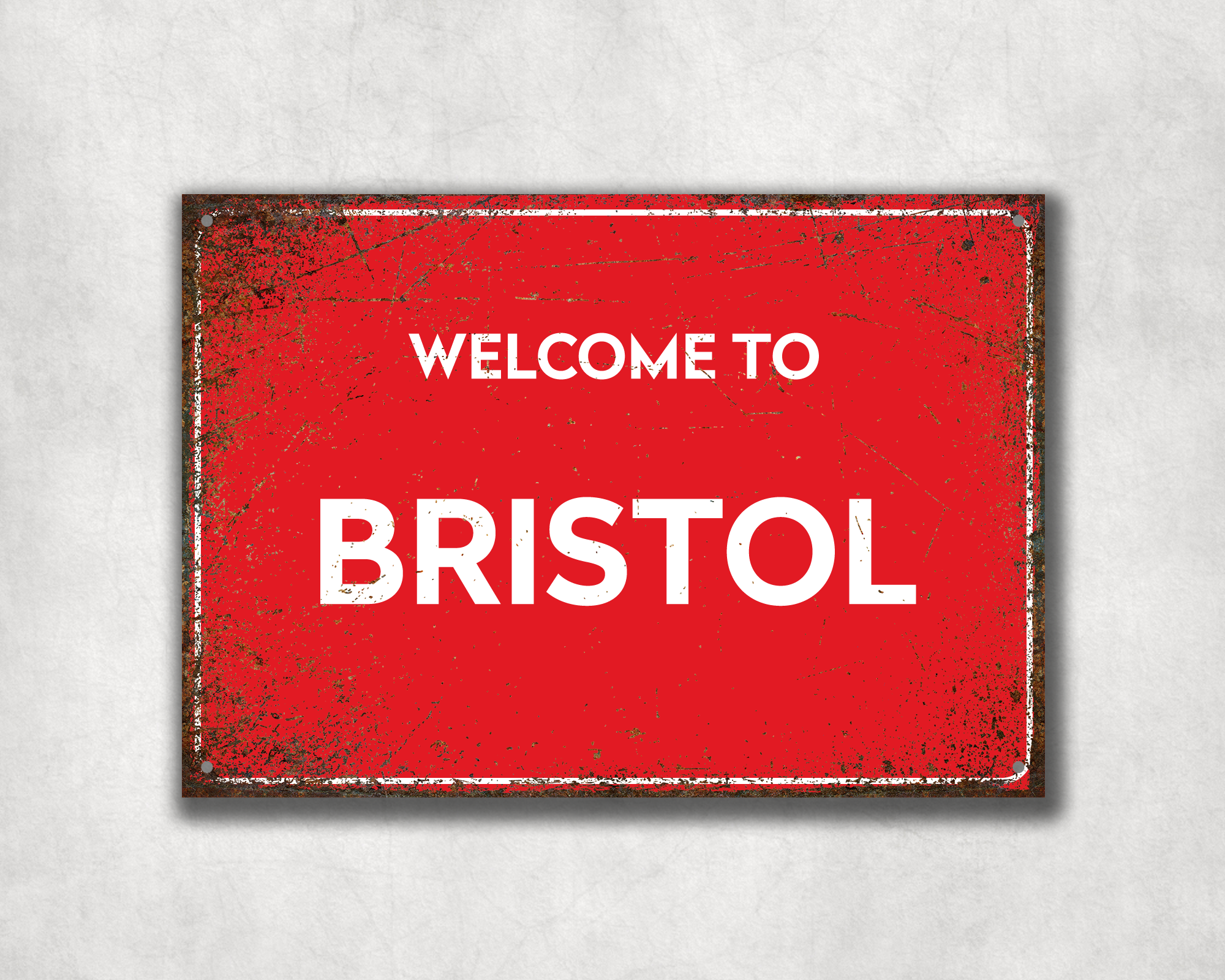 Welcome to Bristol Metal Sign