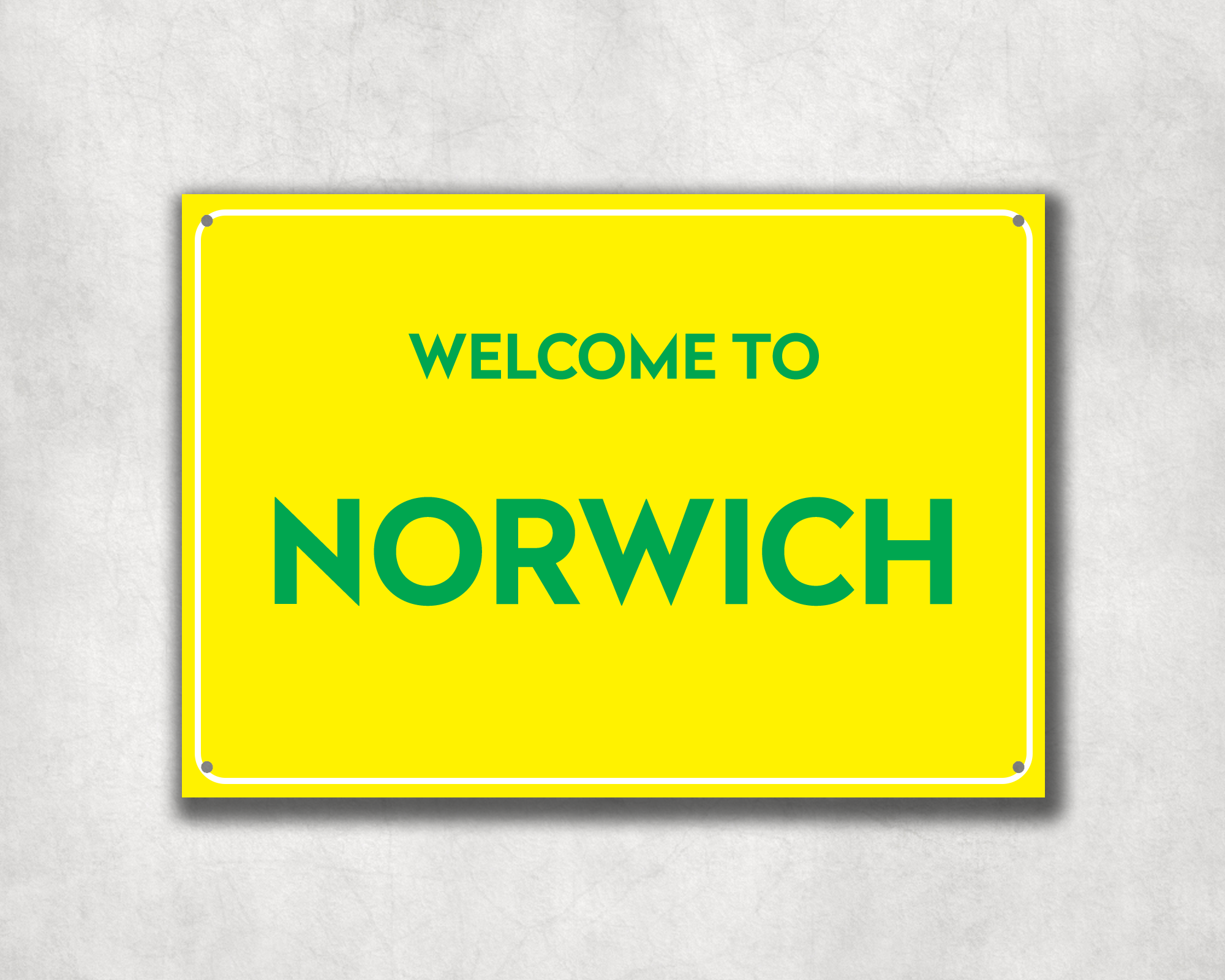 Welcome to Norwich Metal Sign