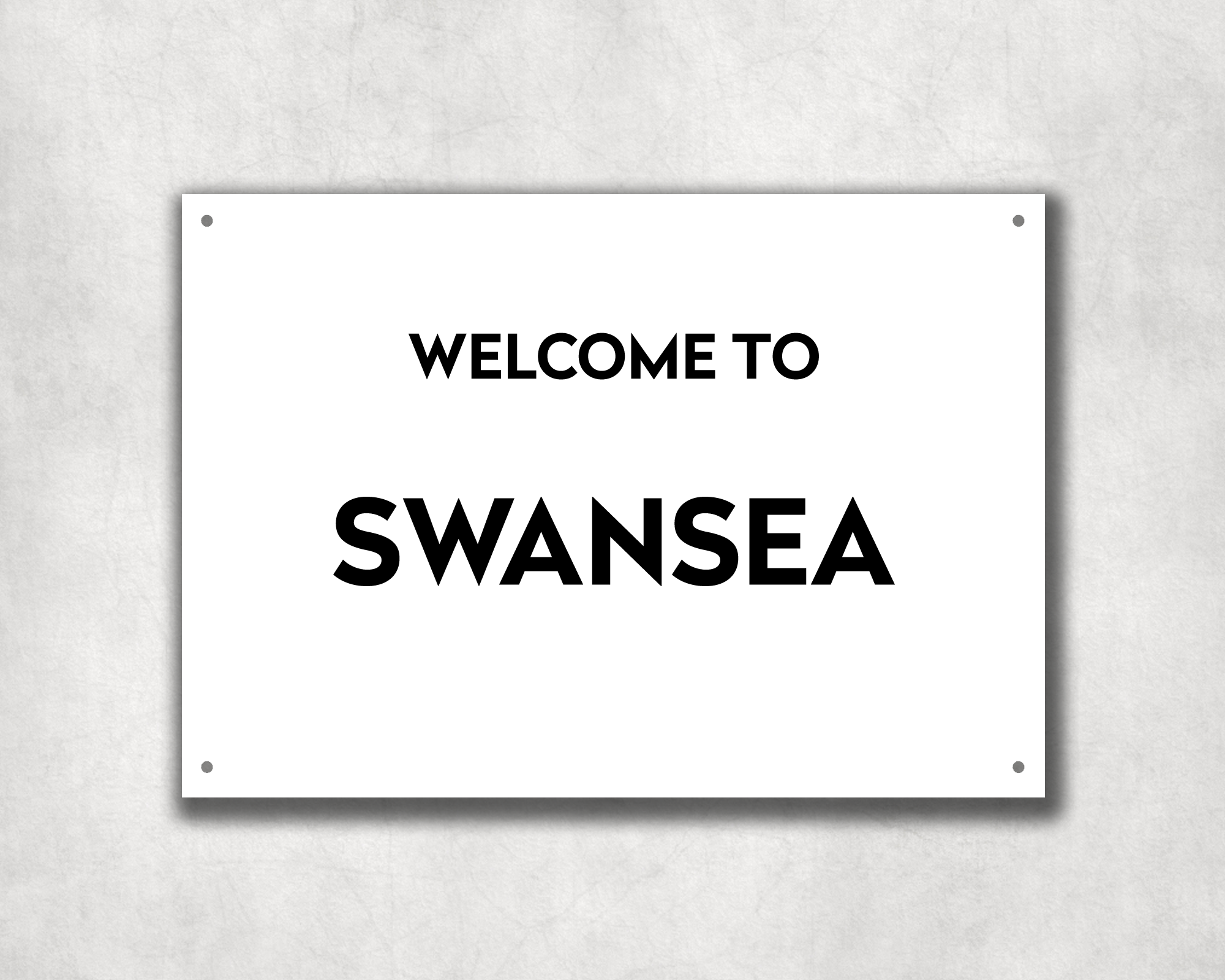 Welcome to Swansea Metal Sign