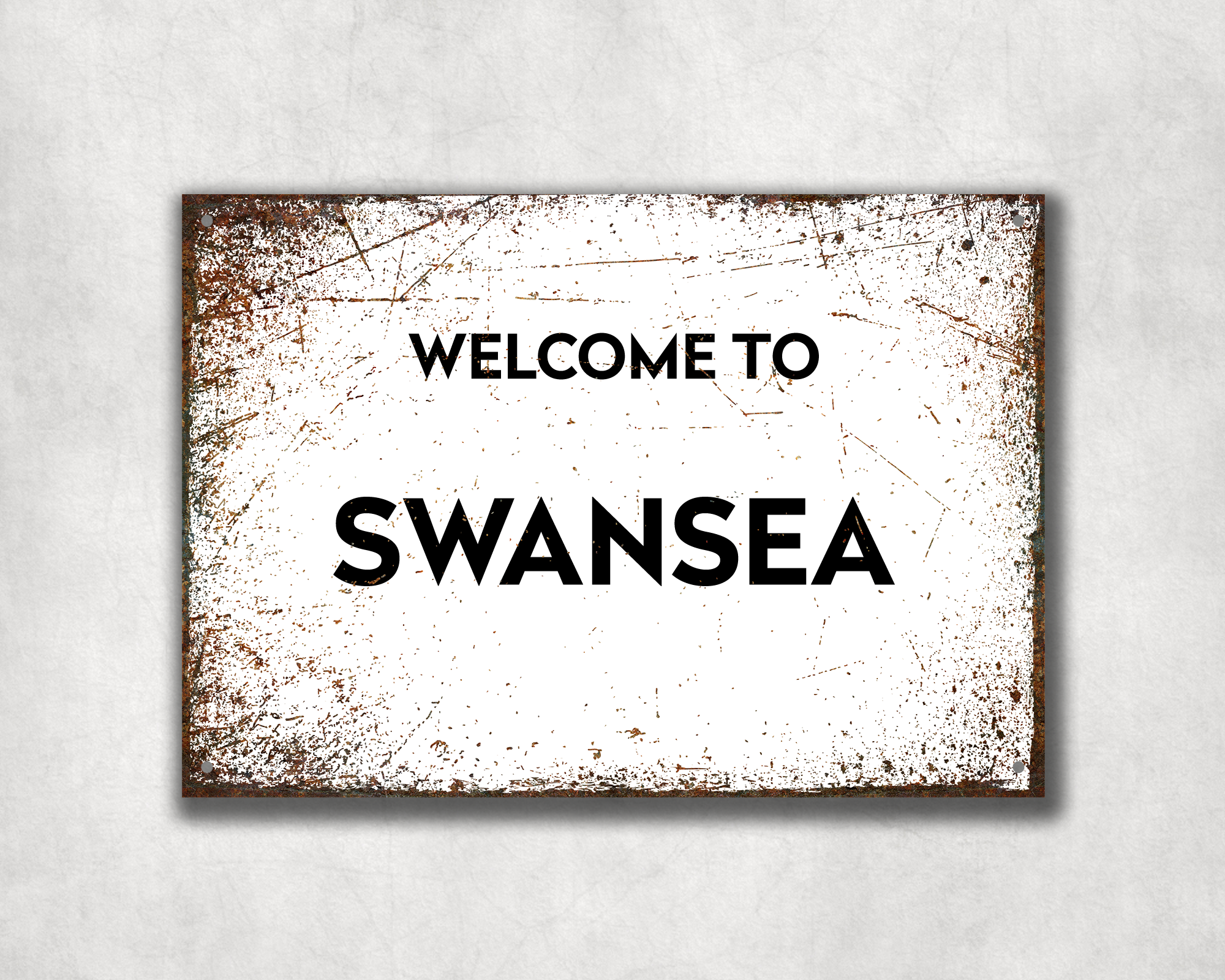 Welcome to Swansea Metal Sign