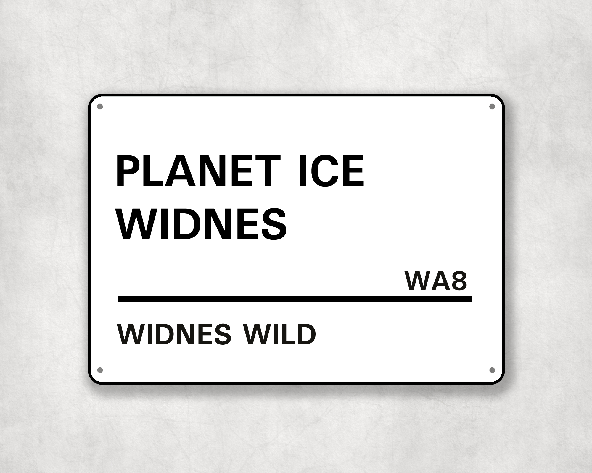 Widnes Wild Ice Hockey Metal Street Sign