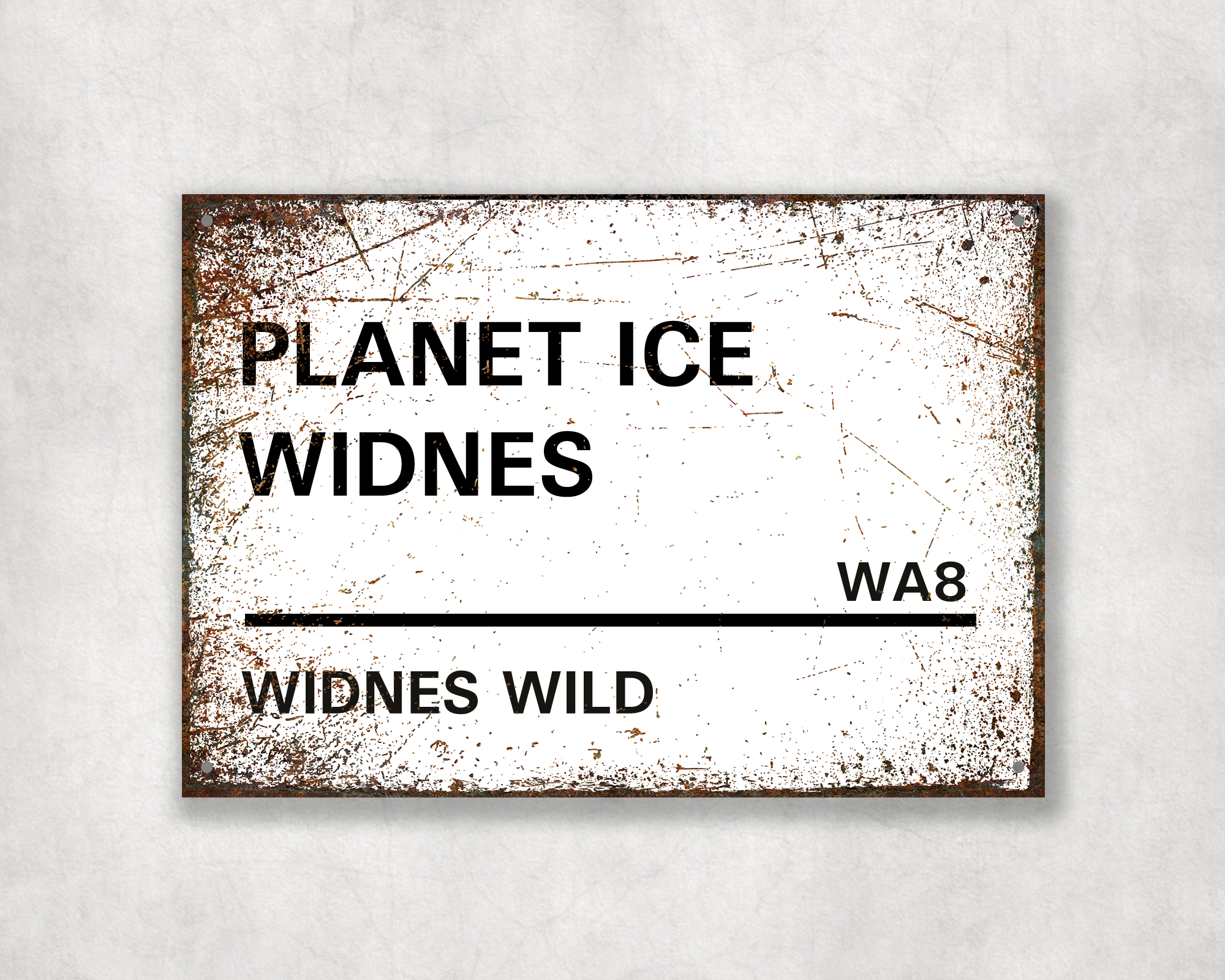 Widnes Wild Ice Hockey Metal Street Sign