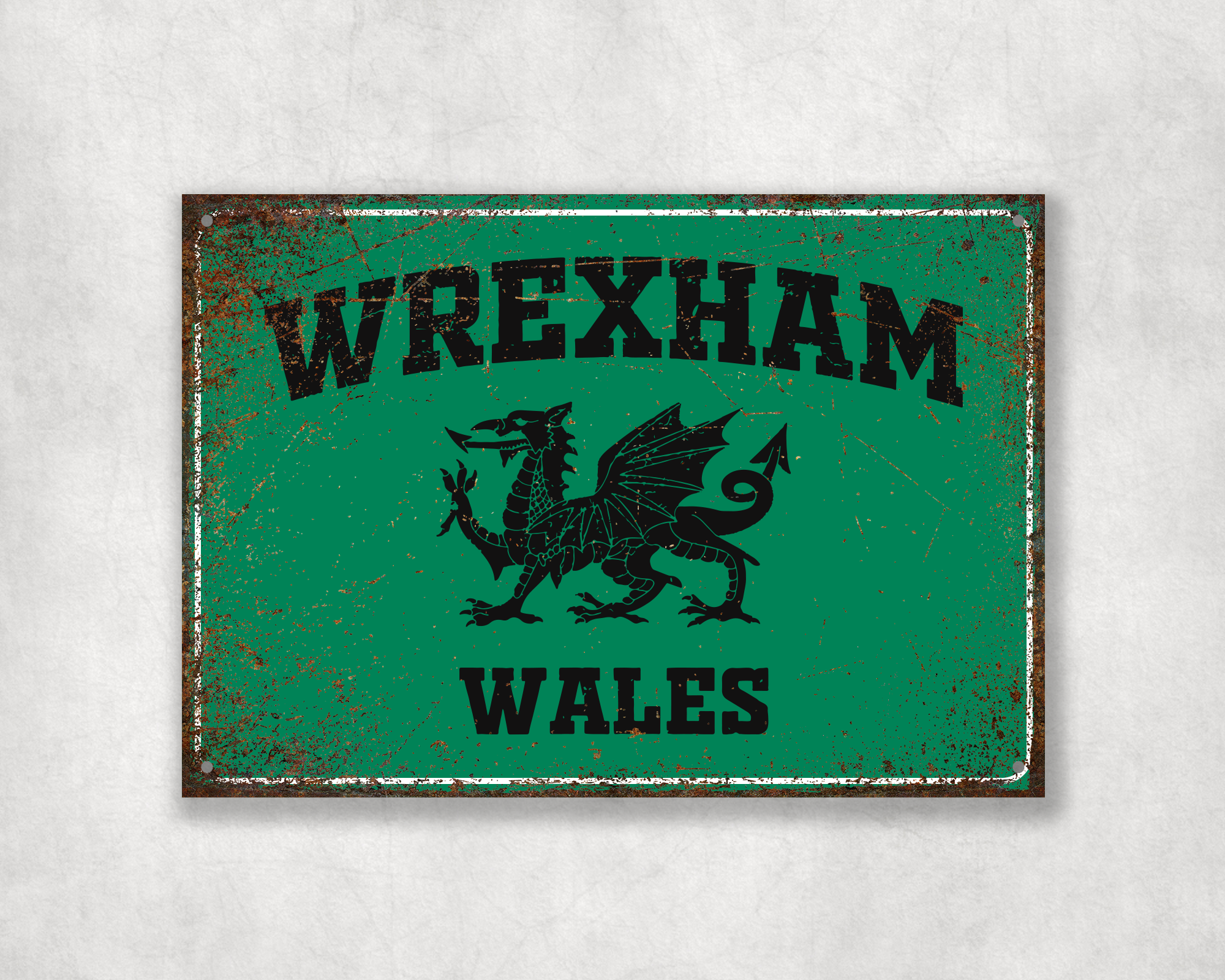 Wrexham - Wales Metal Sign