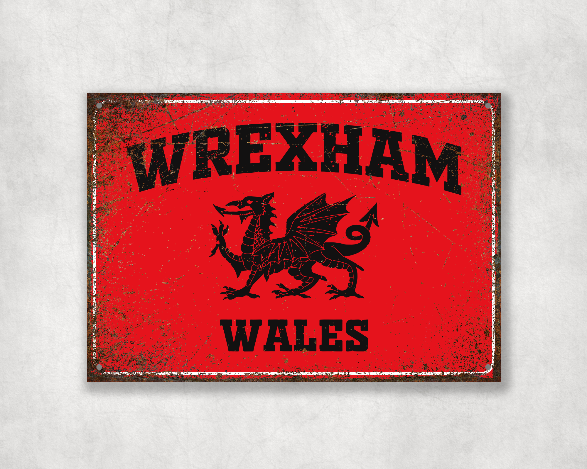 Wrexham - Wales Metal Sign