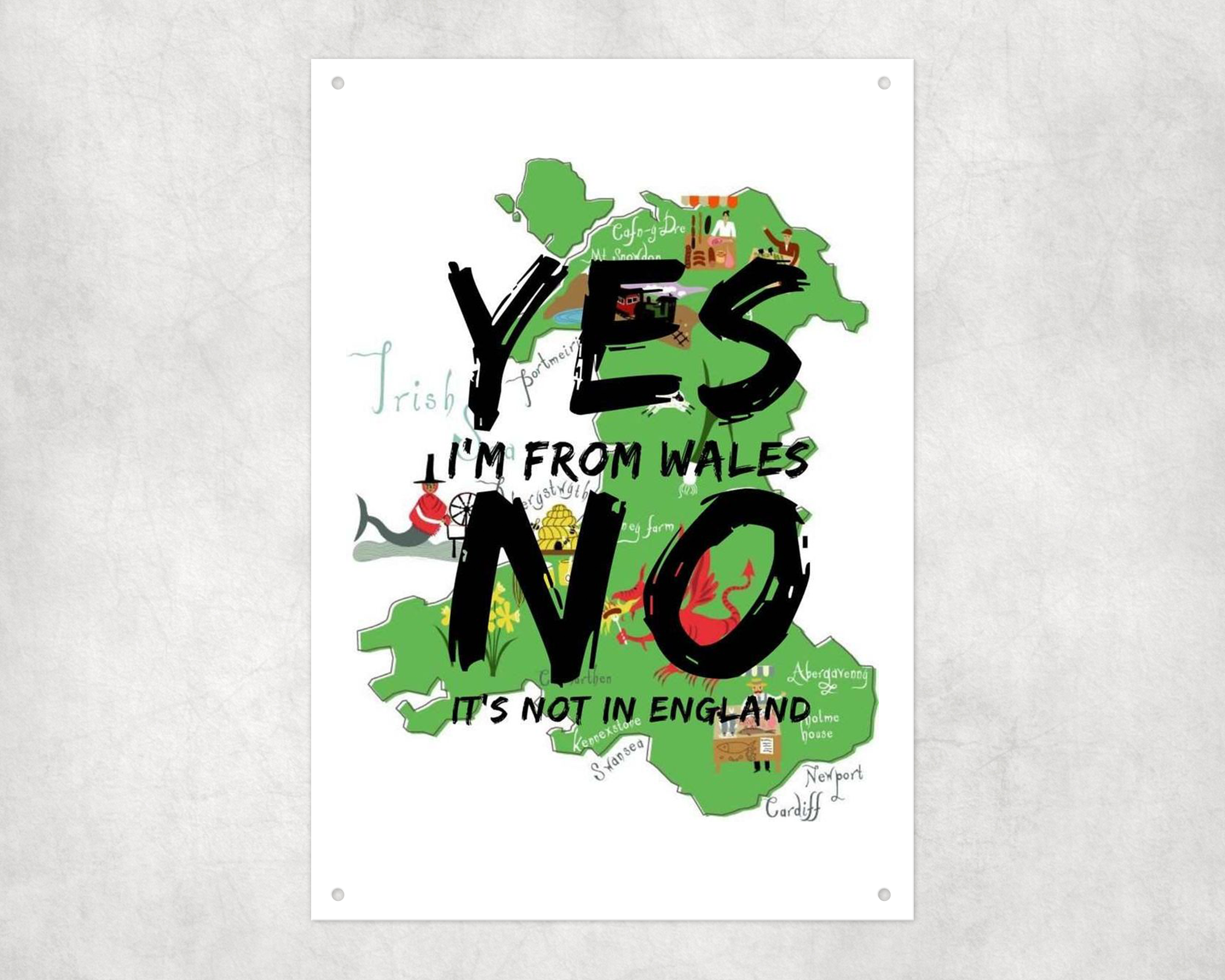 Yes, I'm from Wales Metal Sign