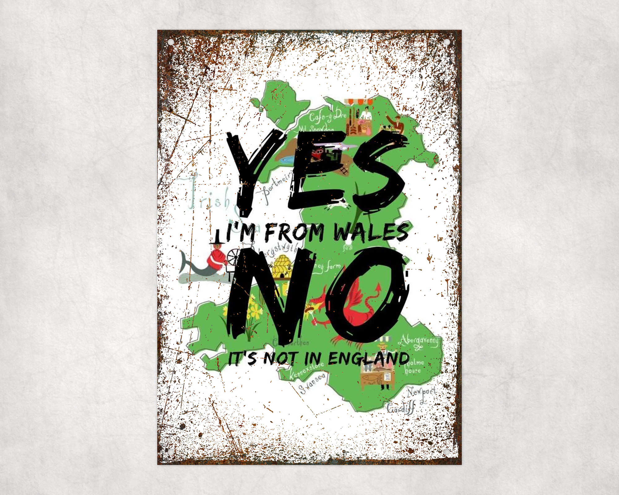 Yes, I'm from Wales Metal Sign