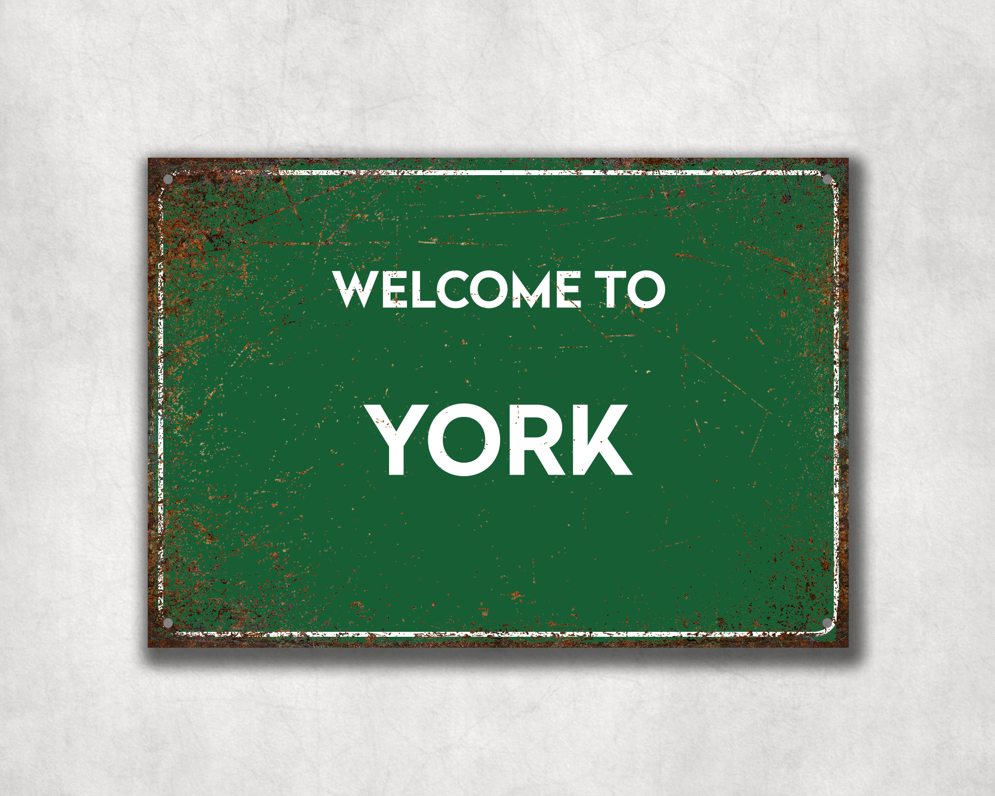 Welcome to York Metal Sign