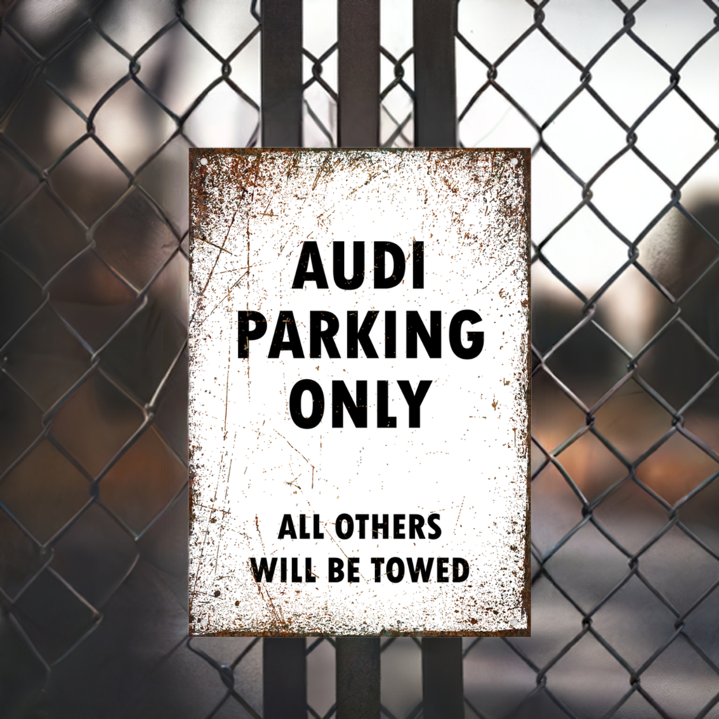 Audi Parking Metal Sign