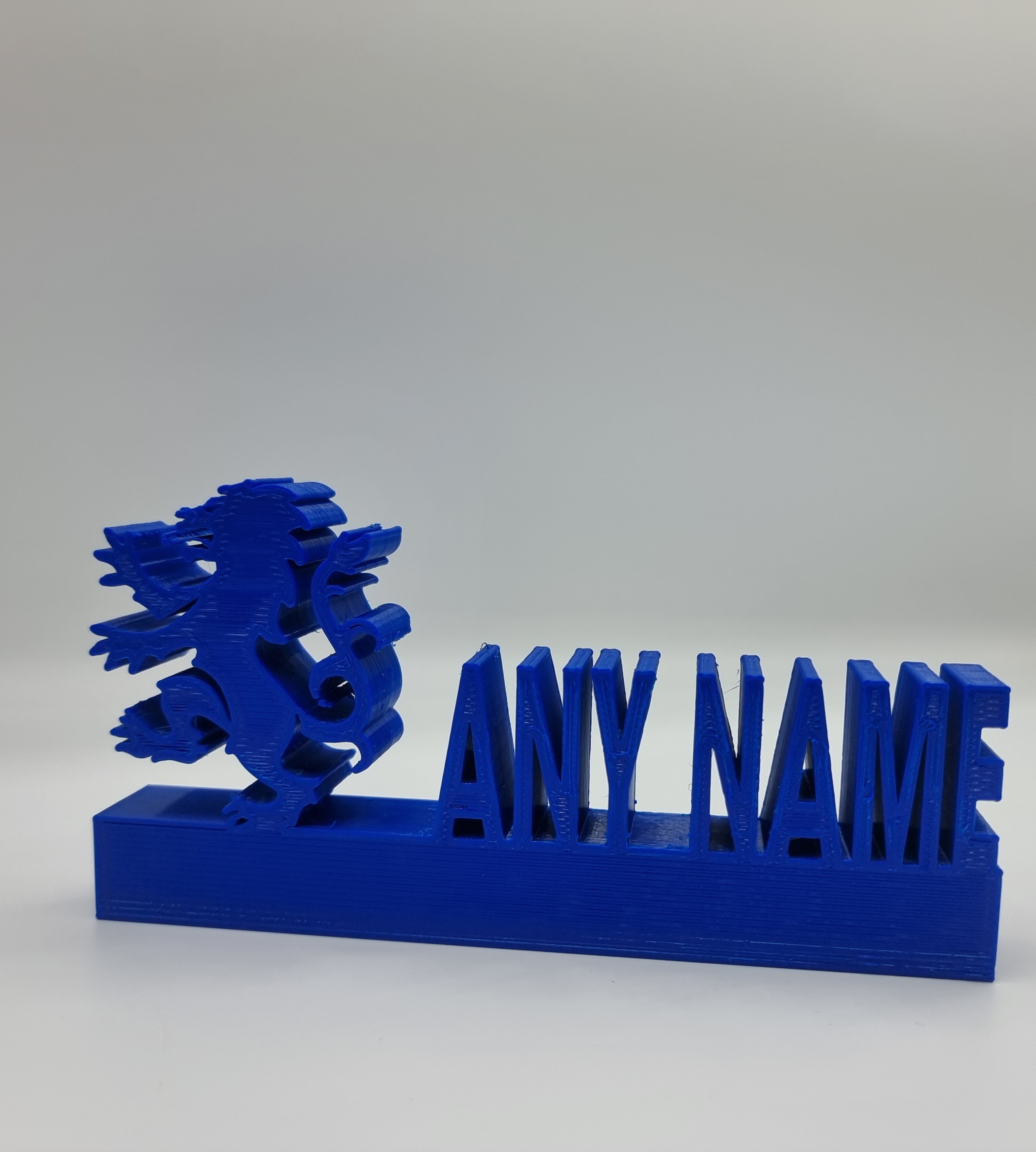 Rangers FC Personalised Name Shelf Display Stand Figure Sign Plaque Fan Gift Football 3D Printed, Rangers Gift, Name Plate, Rangers Souvenir